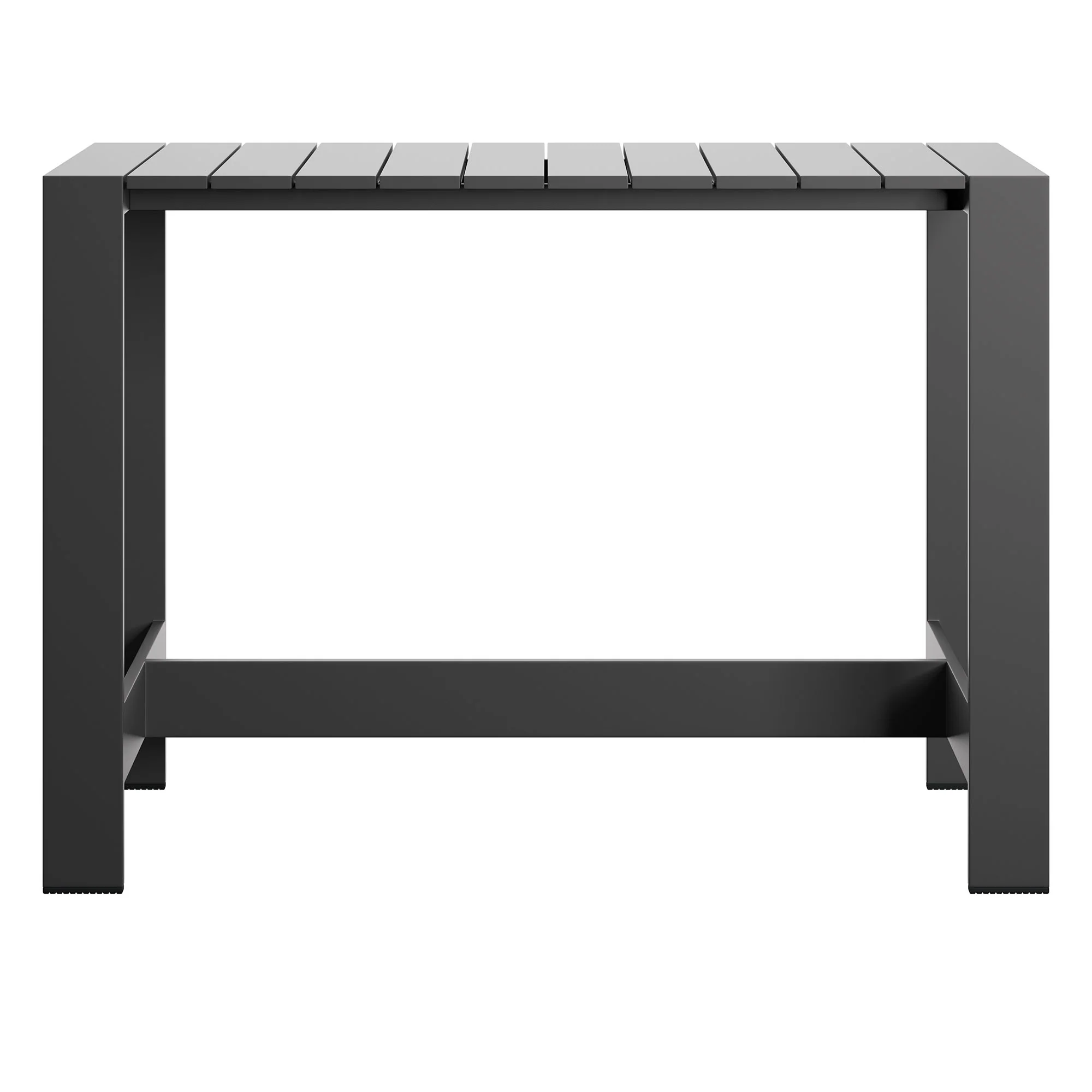 Tahoe 59 Inch Rectangle Outdoor Patio Aluminum Bar Table by Modway - Image 2