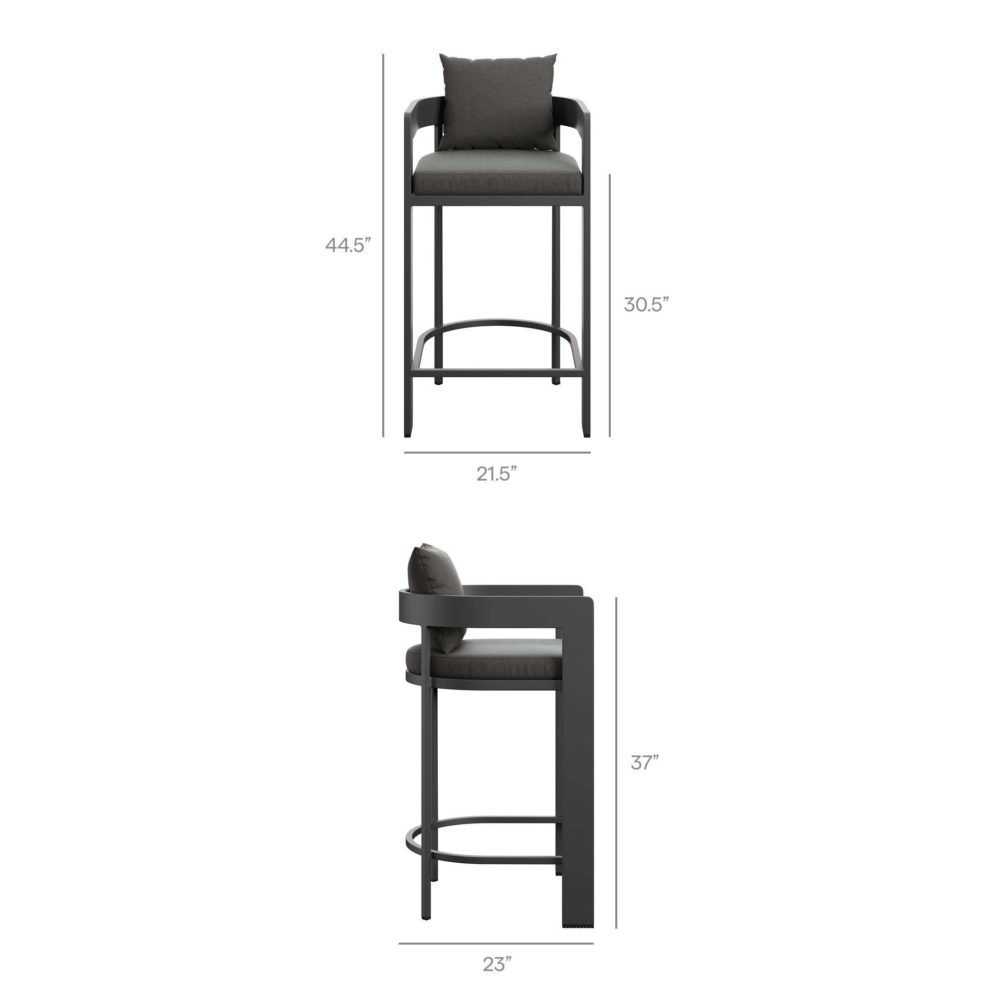 Tahoe Outdoor Patio Patio Aluminum Bar Chair by Modway - Image 9
