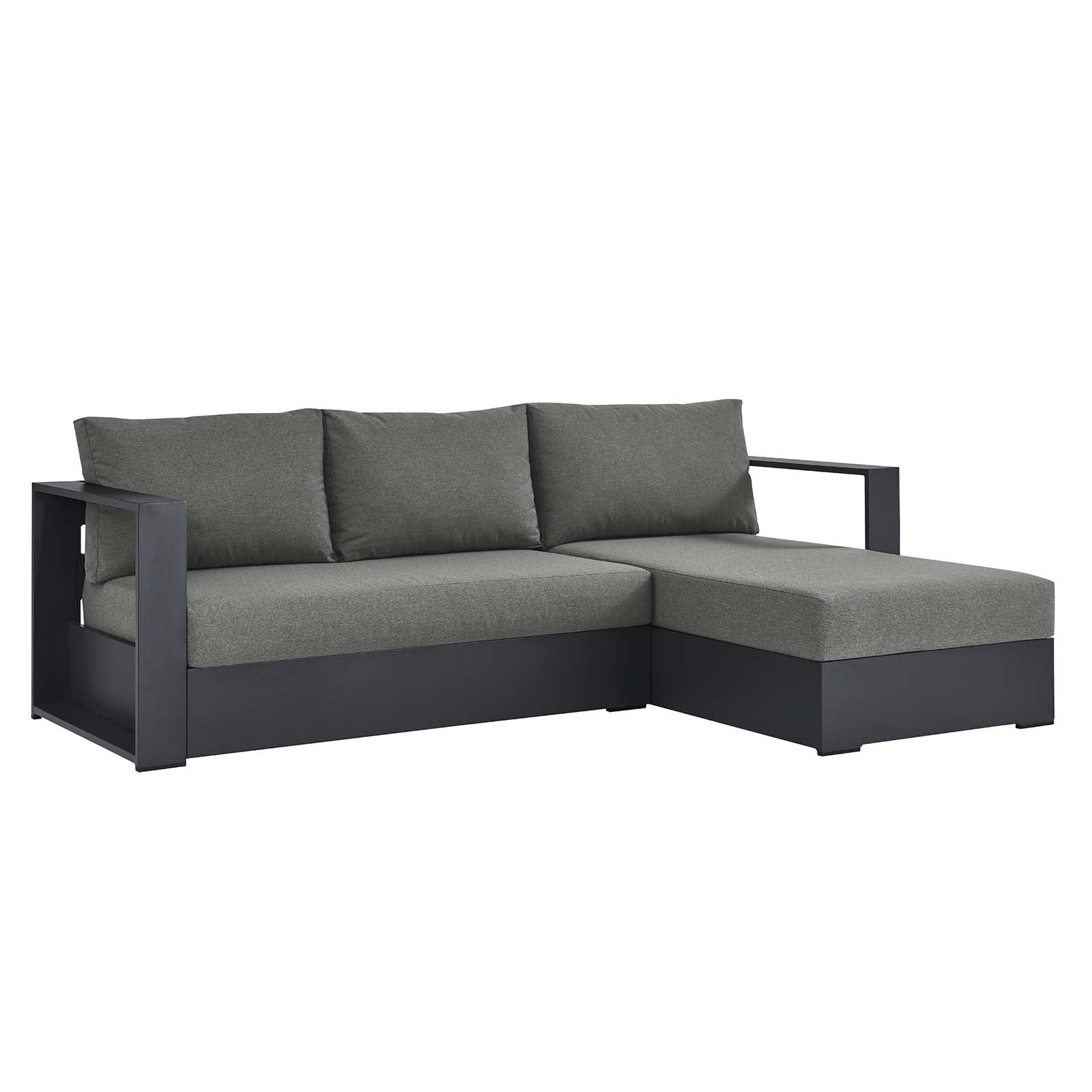 Tahoe Outdoor Patio Powder-Coated Aluminum 2-Piece Right-Facing Chaise Sectional Sofa Set By Modway - EEI-6669 - Image 2