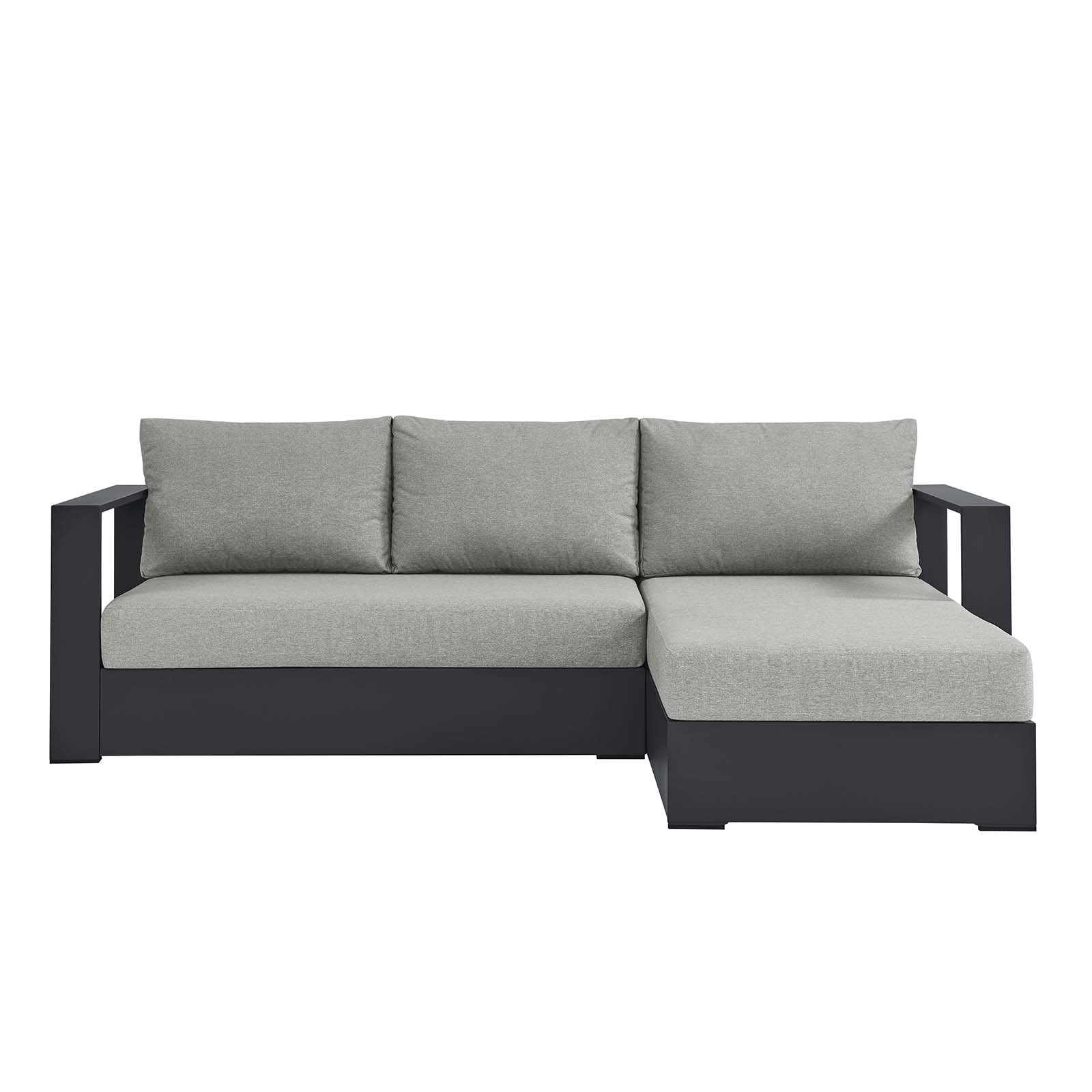 Tahoe Outdoor Patio Powder-Coated Aluminum 2-Piece Right-Facing Chaise Sectional Sofa Set By Modway - EEI-6669 - Image 9