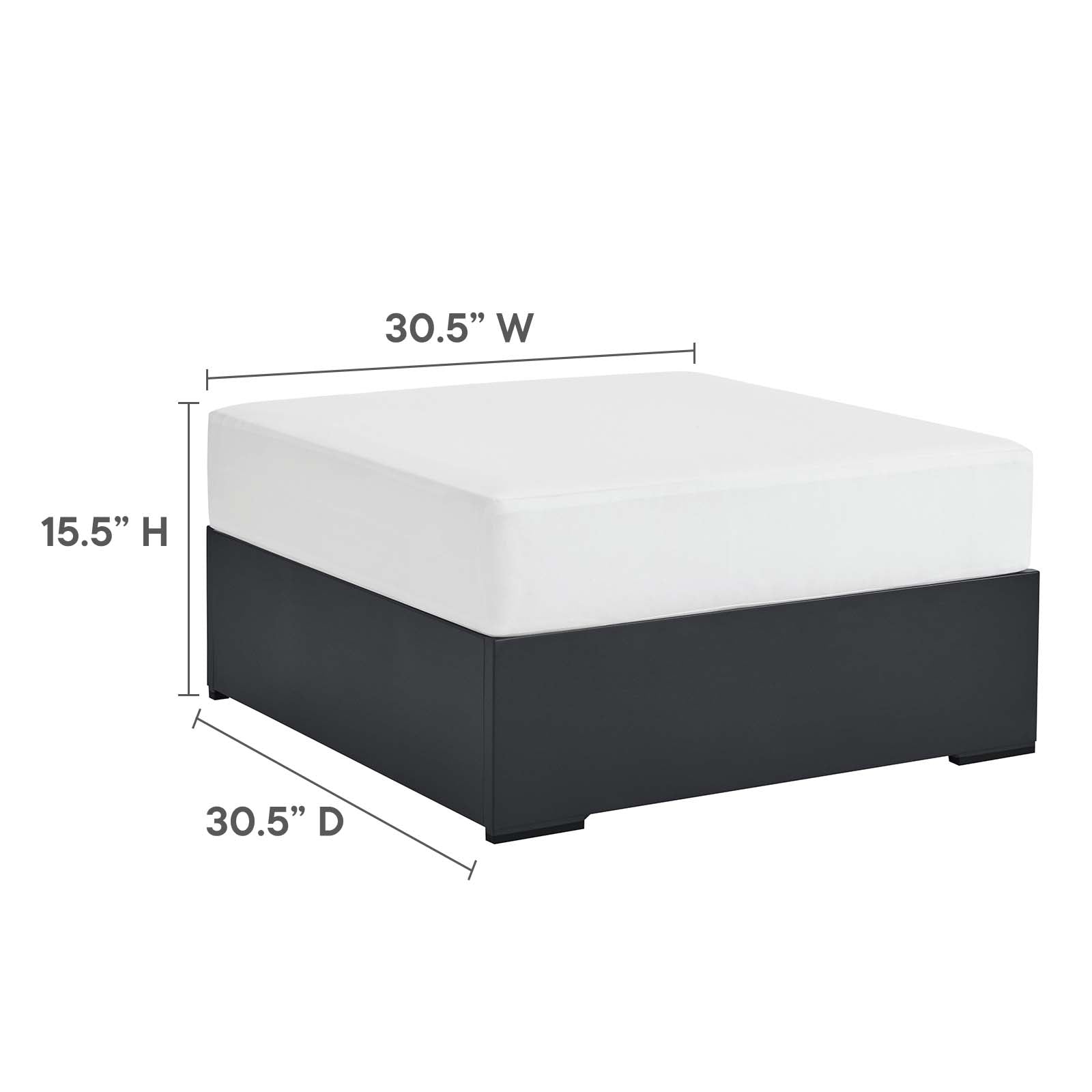 Tahoe Outdoor Patio Powder-Coated Aluminum 5-Piece Sectional Sofa Set By Modway - EEI-6674 - Image 27