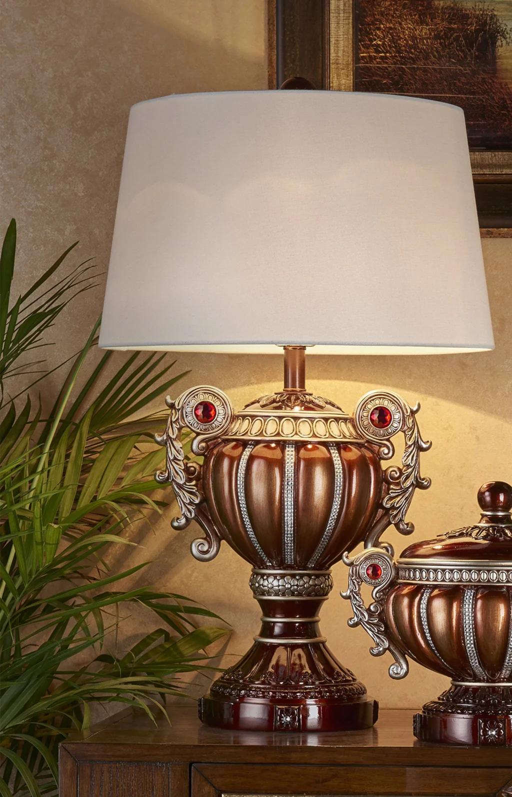 Tall Bronze Urn Shaped Table Lamp By Homeroots