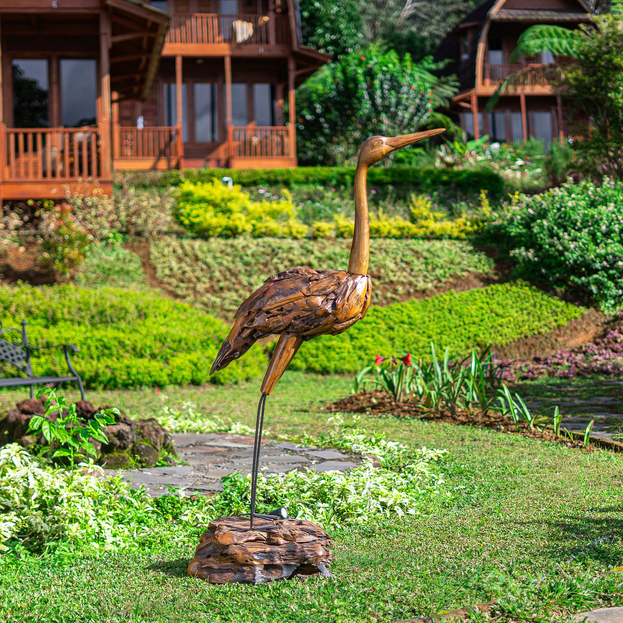 Teak Crane 72"H By Garden Age Supply - Image 3