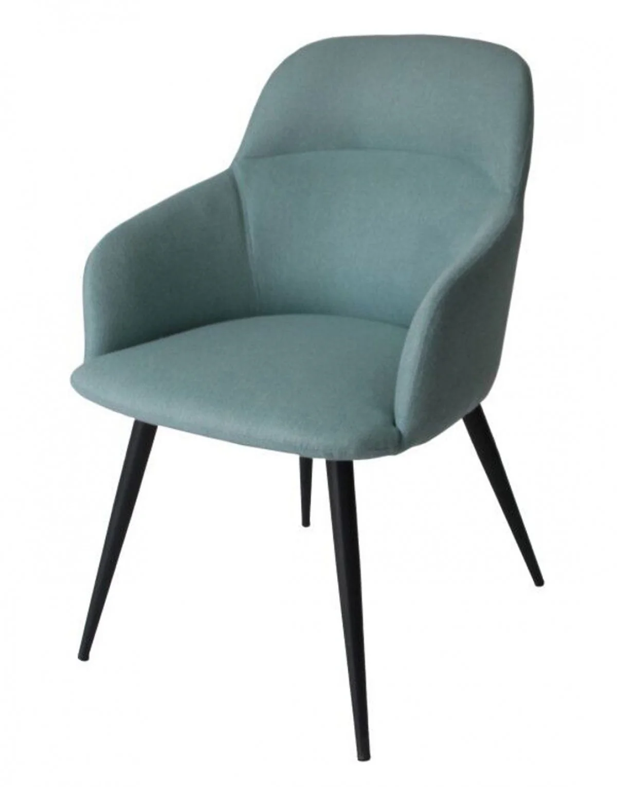 Teal and Black Linen Ergo Modern Dining Chair By Homeroots