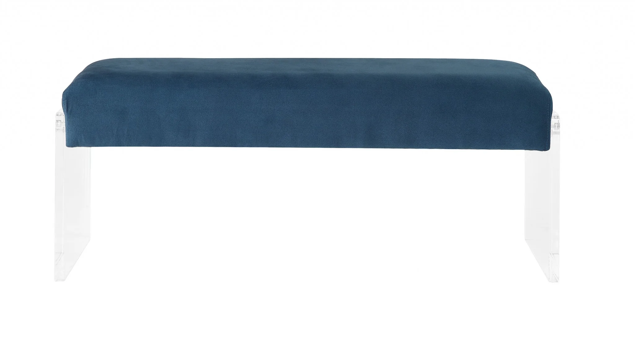 Teal Clear Acrylic Upholstery Bench By Homeroots