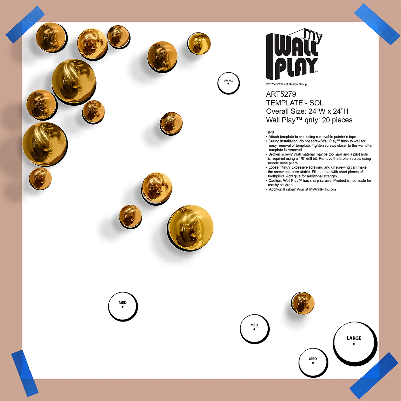 Template Kit - SOL Orb, ~24"x24" By Gold Leaf - Image 2