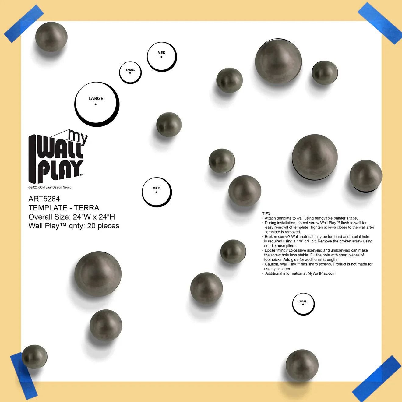 Template Kit - TERRA Orb, ~24"x24" Matte By Gold Leaf - Image 8