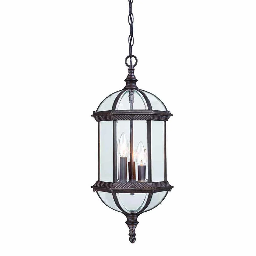 Three Light Dark Brown Eastern Lantern Hanging Light By Homeroots