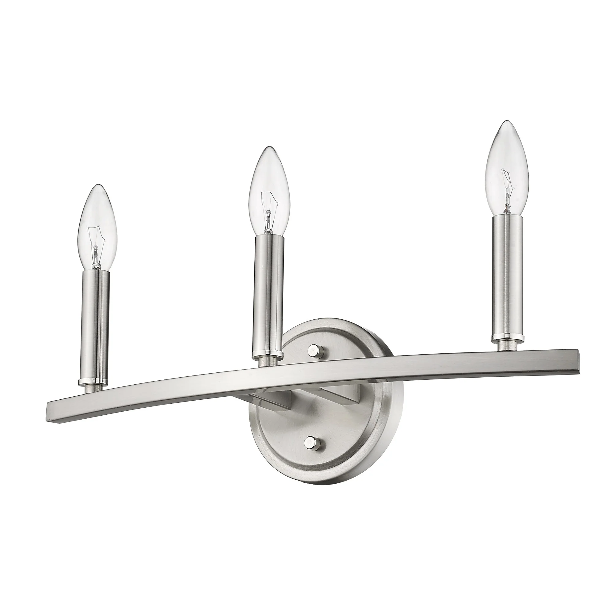 Three Light Silver Wall Sconce By Homeroots