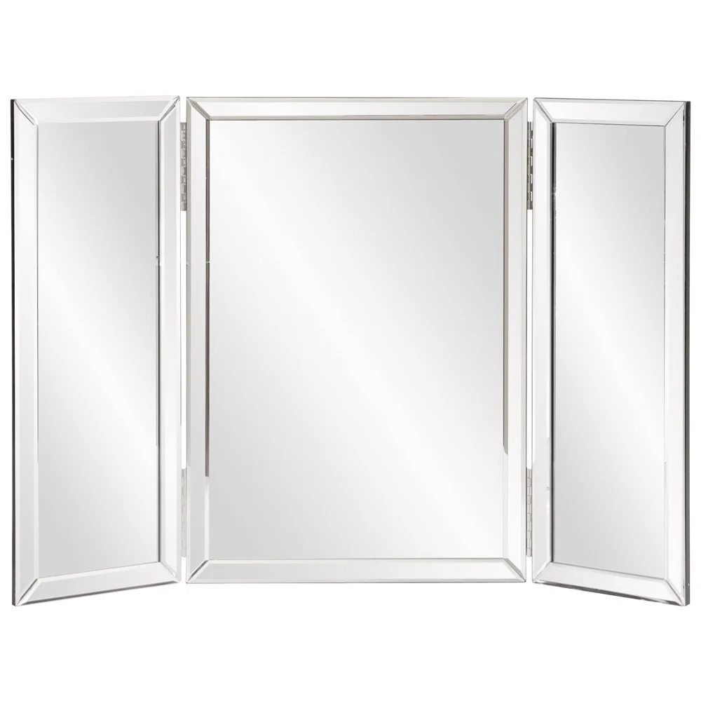 Three Part Hinged Vanity Tabletop Mirror By Homeroots - Image 3