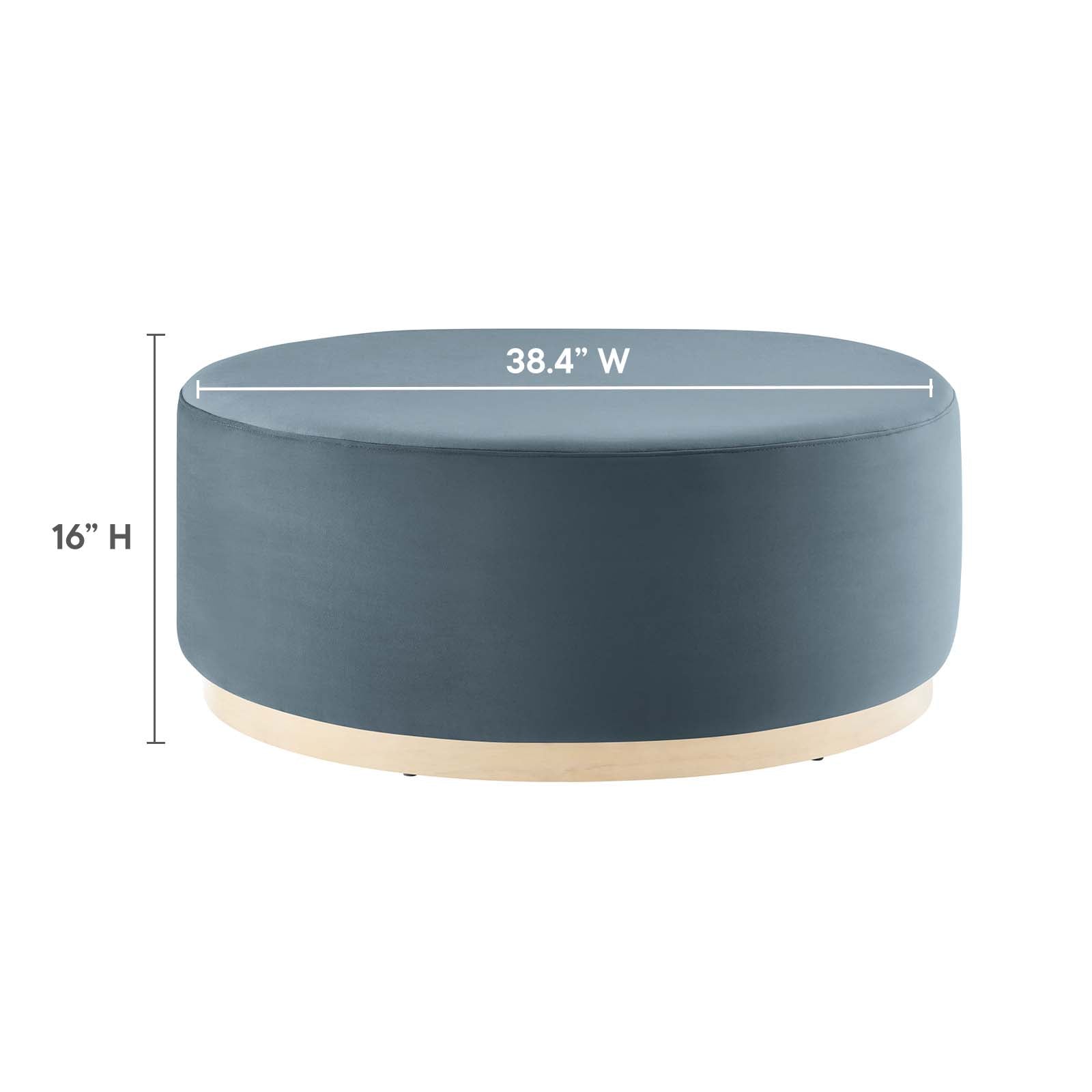 Tilden Large 38" Round Performance Velvet Upholstered Ottoman By Modway - EEI-6650 - Image 12
