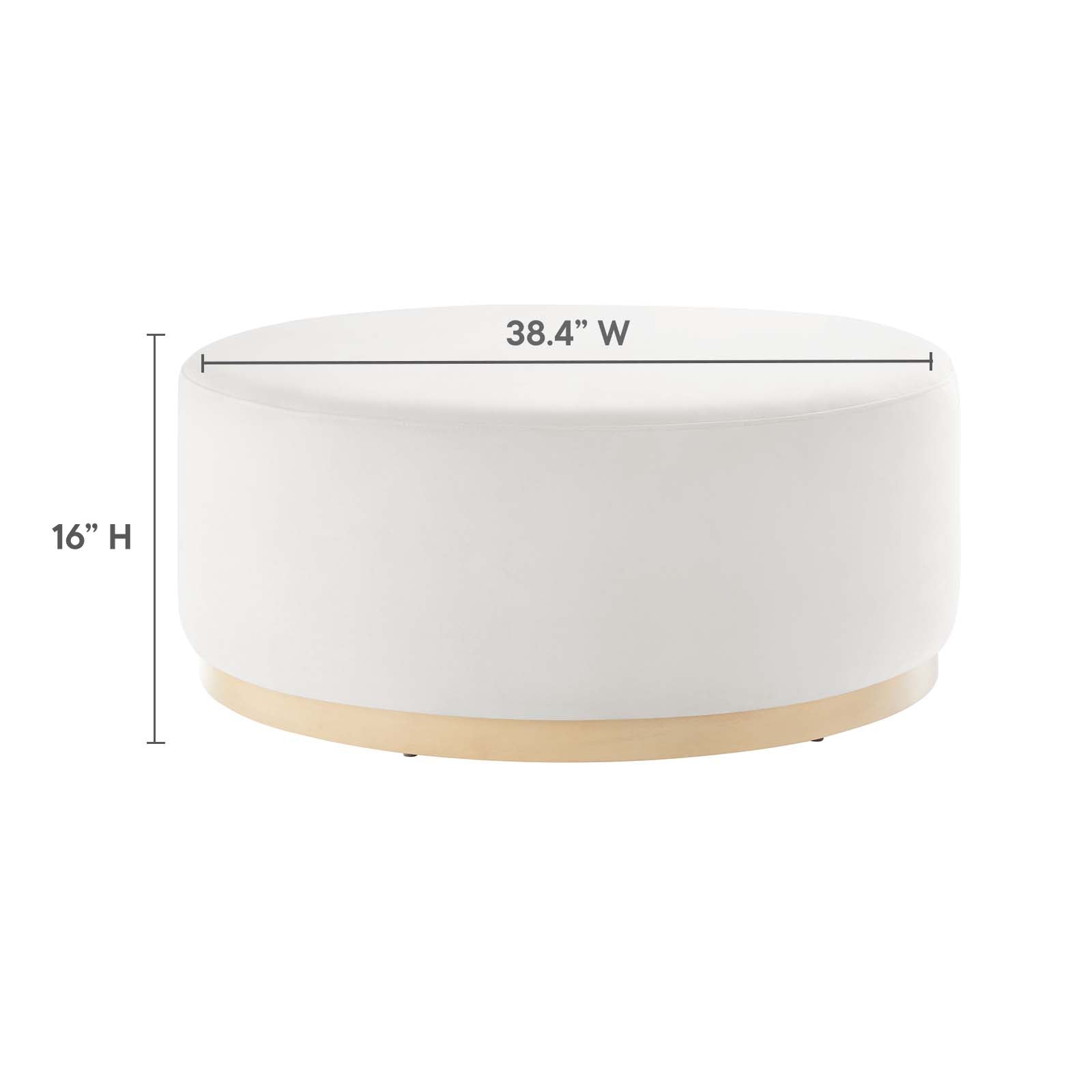 Tilden Large 38" Round Performance Velvet Upholstered Ottoman By Modway - EEI-6650 - Image 6