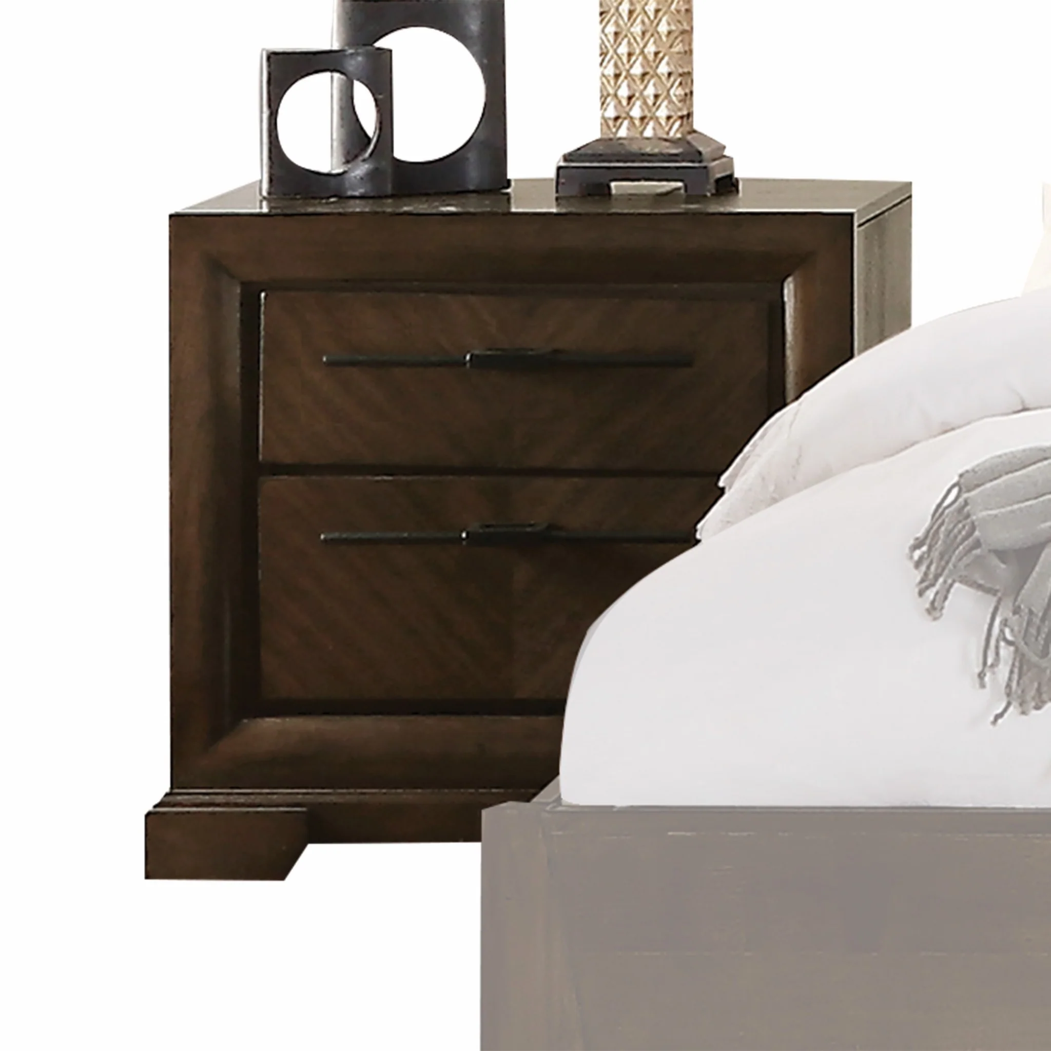 Tobacco Wood Nightstand By Homeroots