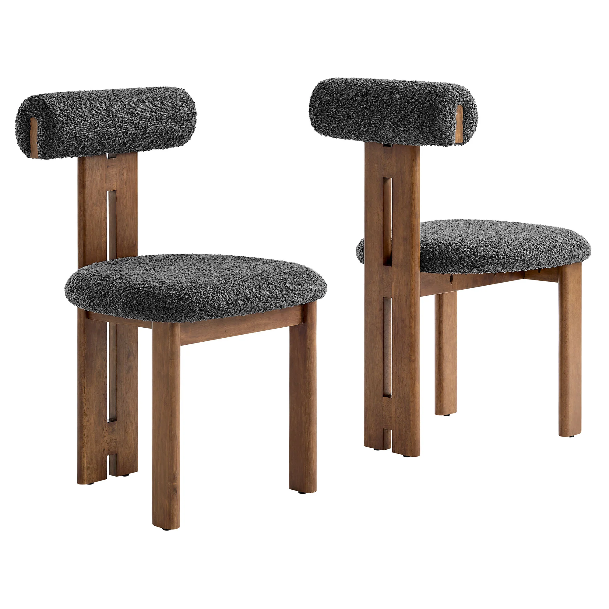 Torian Boucle Fabric Dining Chair Set of 2 by Modway - Image 21