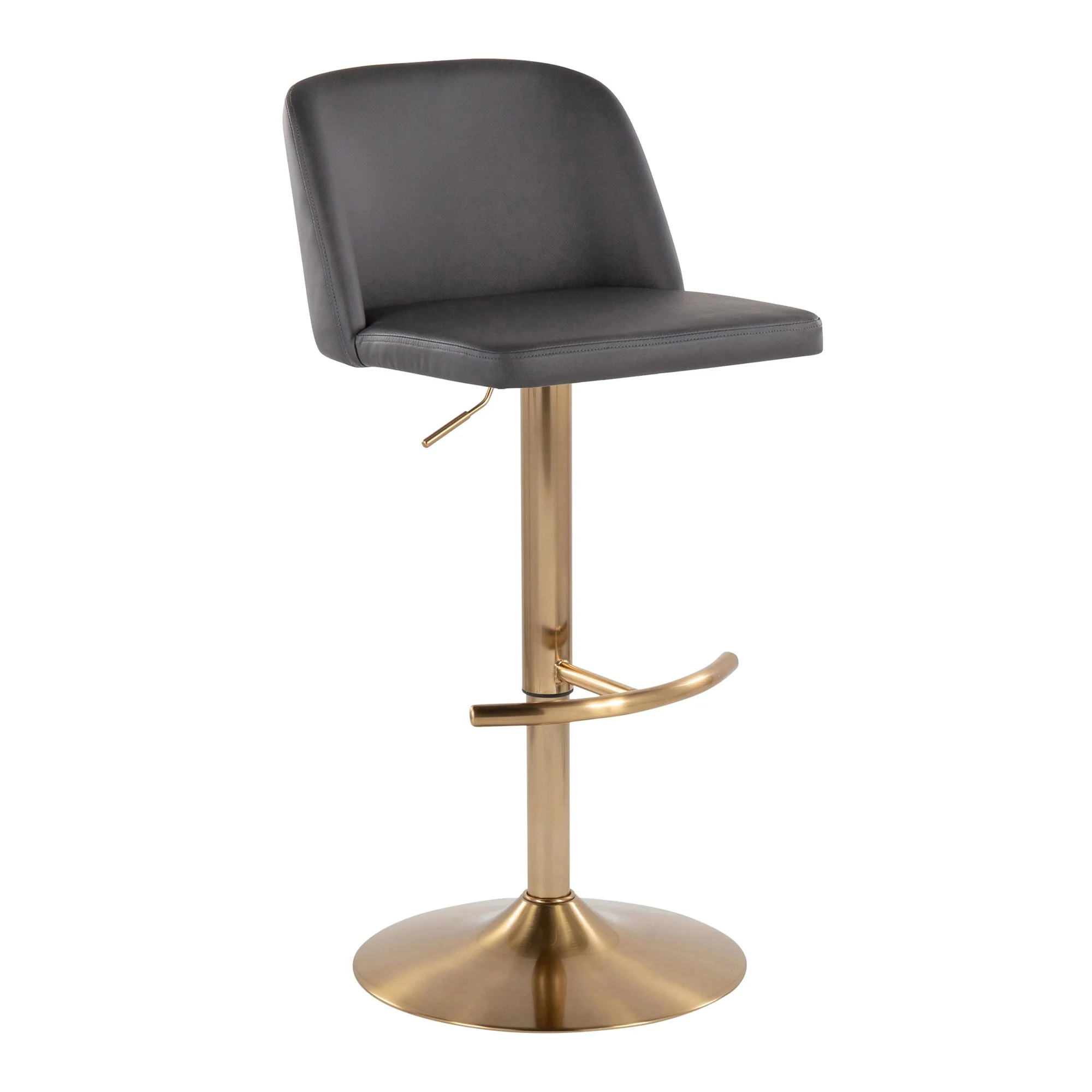 Toriano Adjustable Barstool - Set of 2 By LumiSource - BS-TRNOPU-RT2 AUBK2 - Image 17