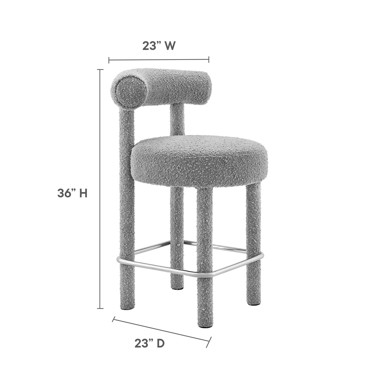 Toulouse Boucle Fabric Counter Stool - Set of 2 By Modway - EEI-6707 - Image 30