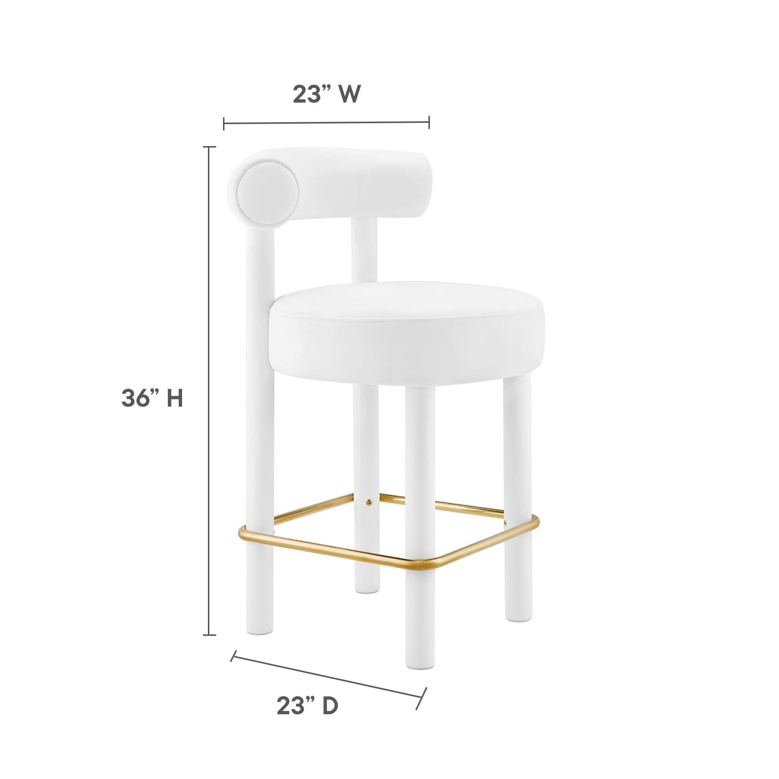 Toulouse Performance Velvet Counter Stool By Modway - EEI-6384 - Image 32