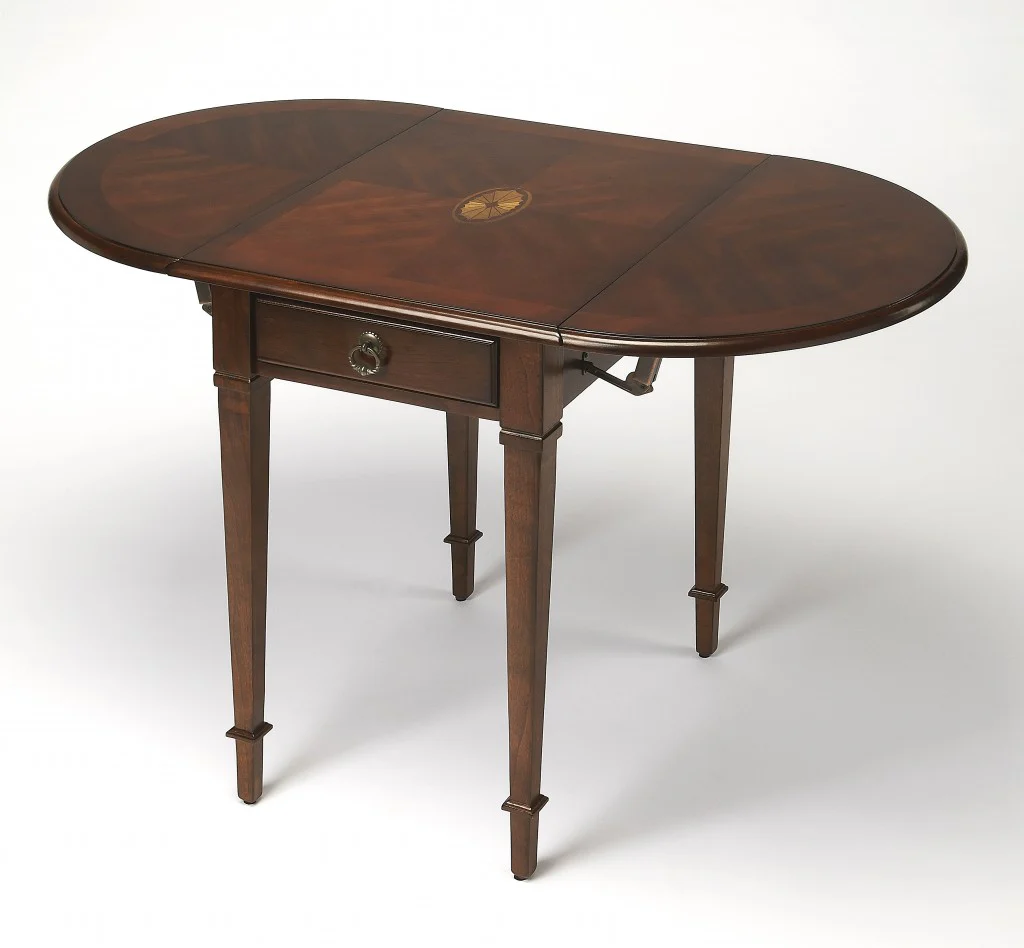 Traditional Cherry Drop Leaf Table By Homeroots