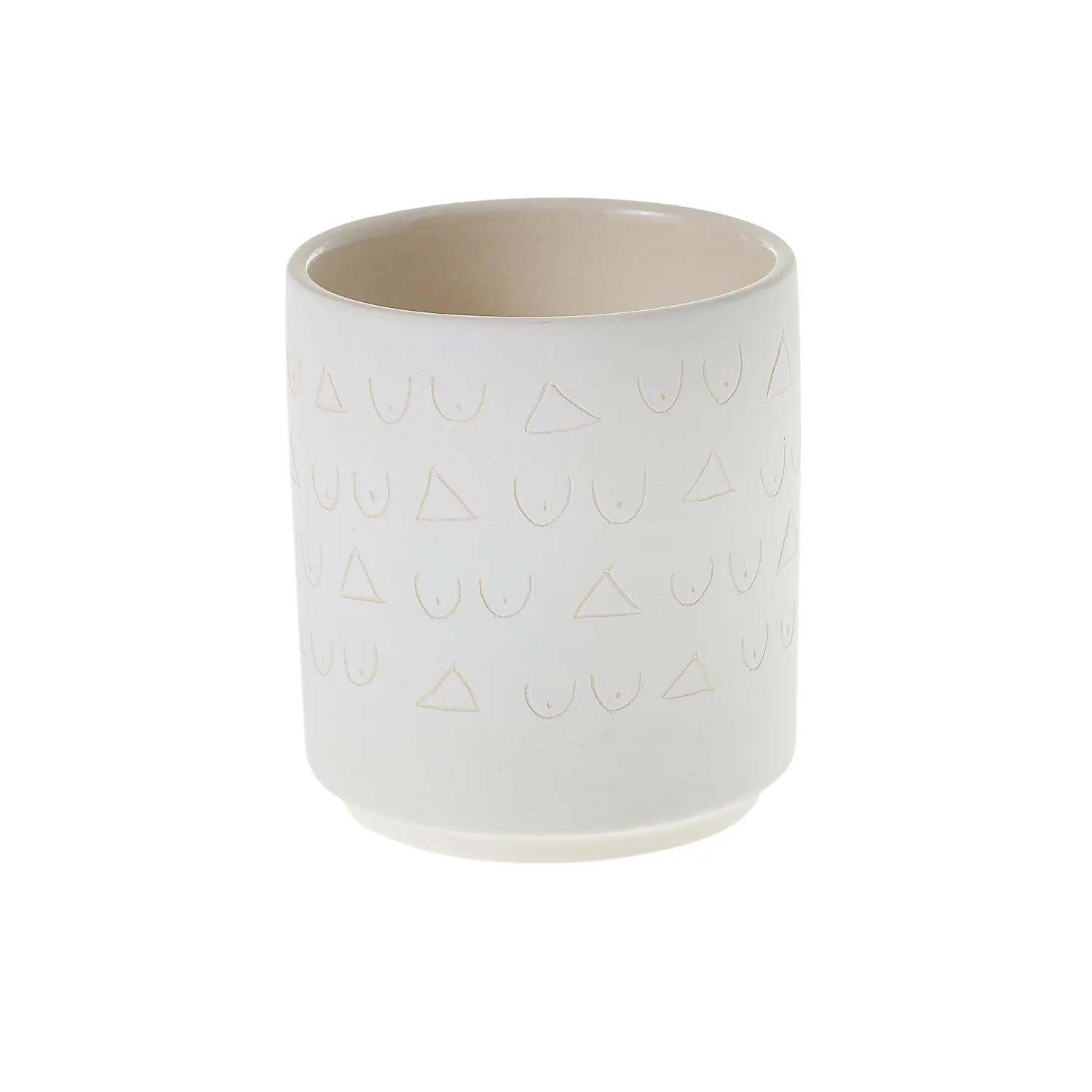 Triangles and Tatas Pot Set of 8 By Accent Decor - Image 2