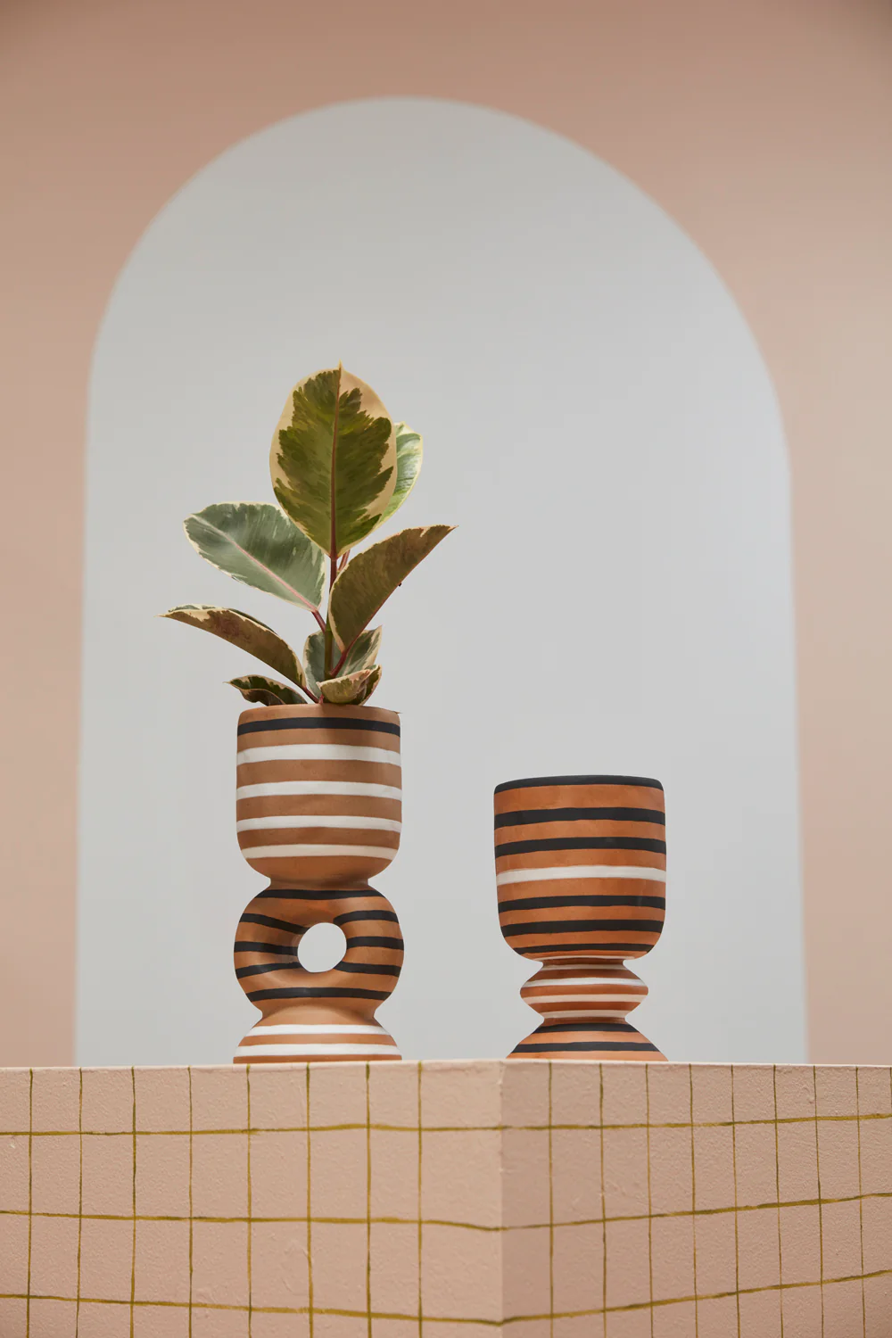 Trujillo Footed Pot Set of 2 By Accent Decor - Image 3
