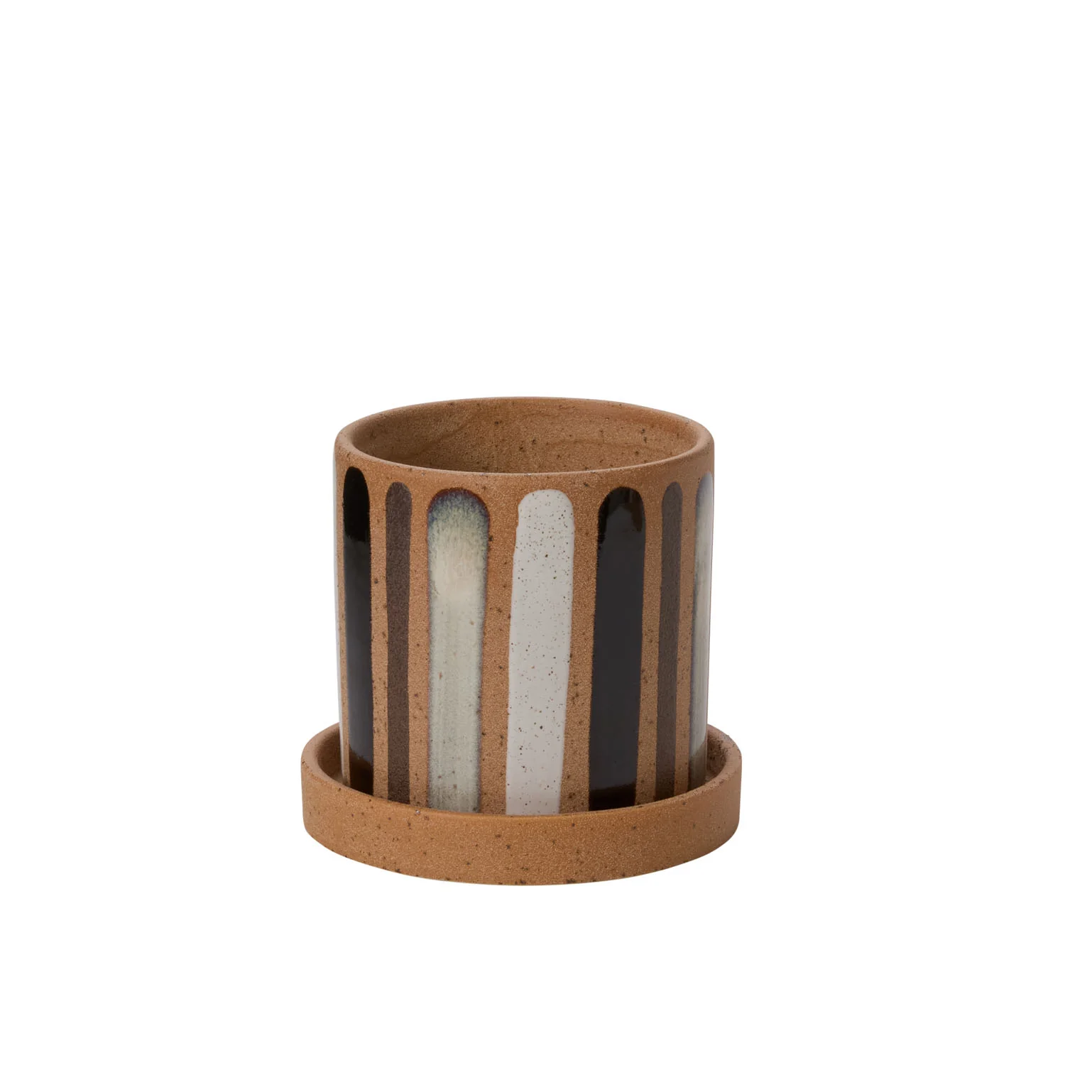 Truman Pot with Saucer Set of 2 By Accent Decor