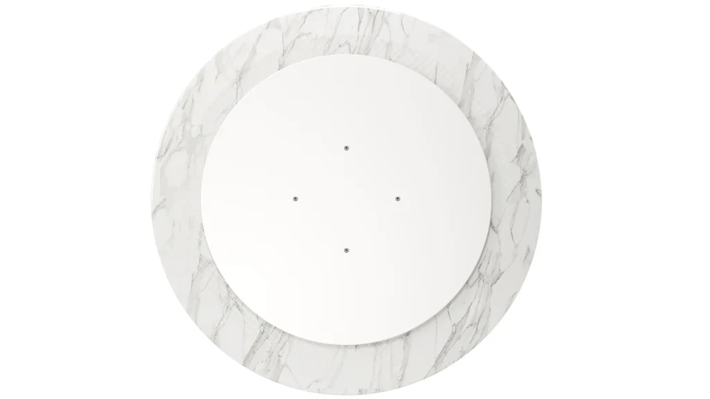 Tulip Marble Dining Table - 32" Round, Black Base By Modholic - Image 3