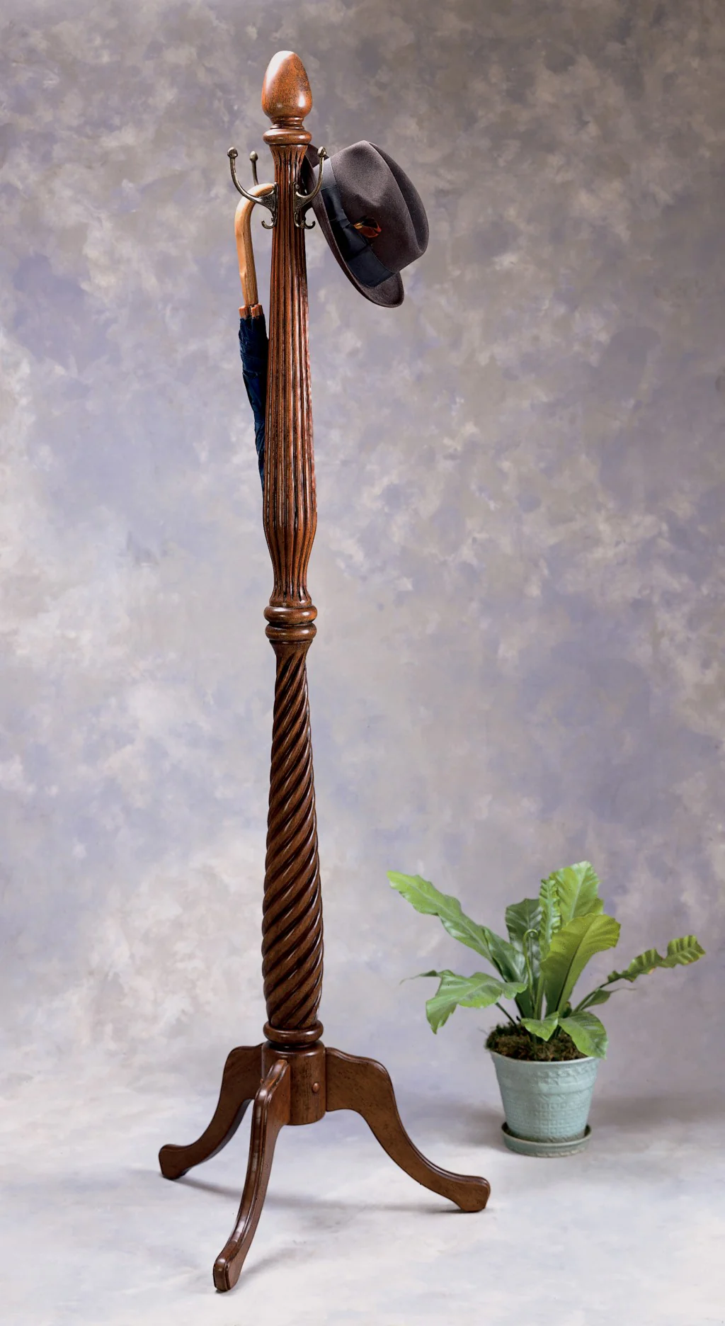 Unique Hand Carved Wooden Coat Rack By Homeroots
