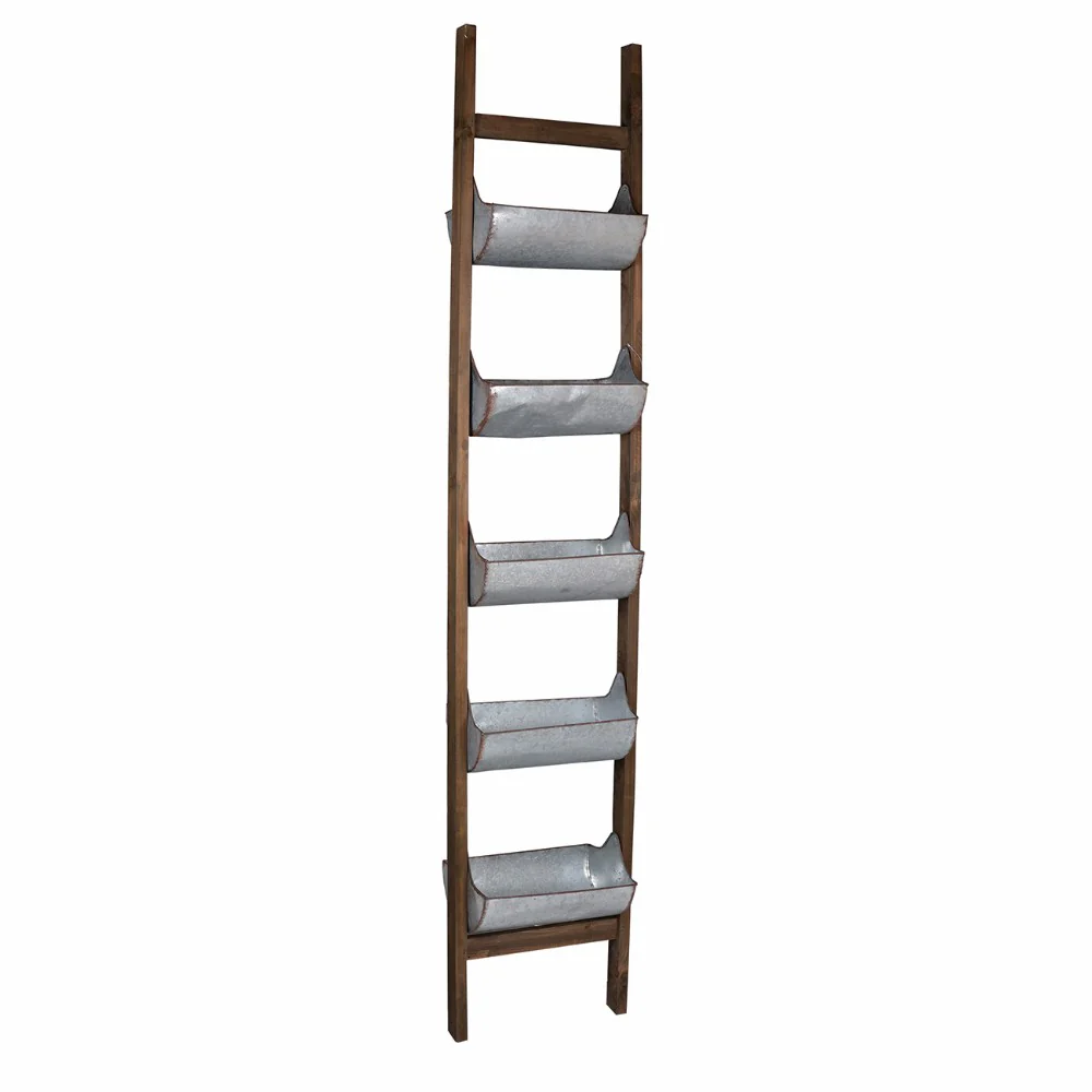 Uniquely Designed Reed Ladder Planter By Benzara