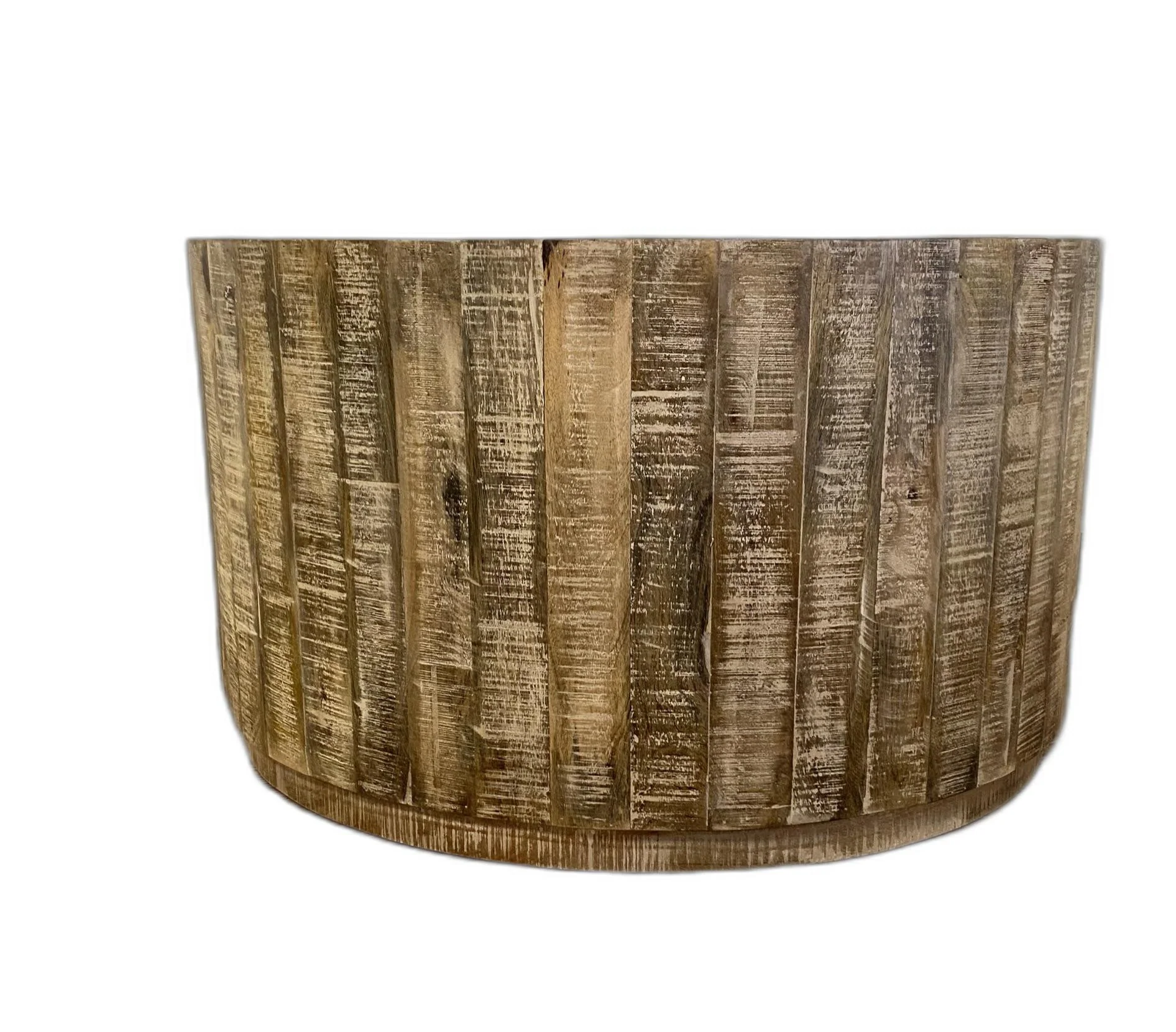 Updated Rustic Round Stump Coffee Table By Homeroots