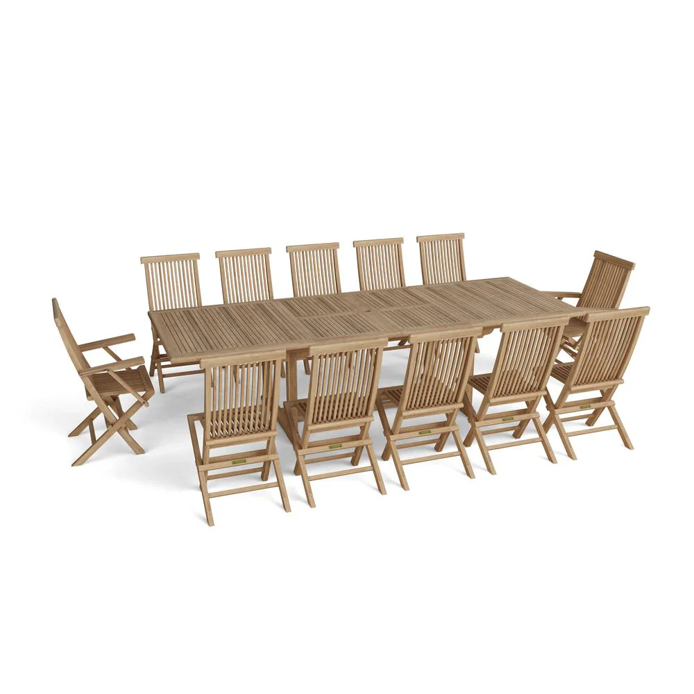 Valencia Classic 13-Pieces Dining Set By Anderson Teak