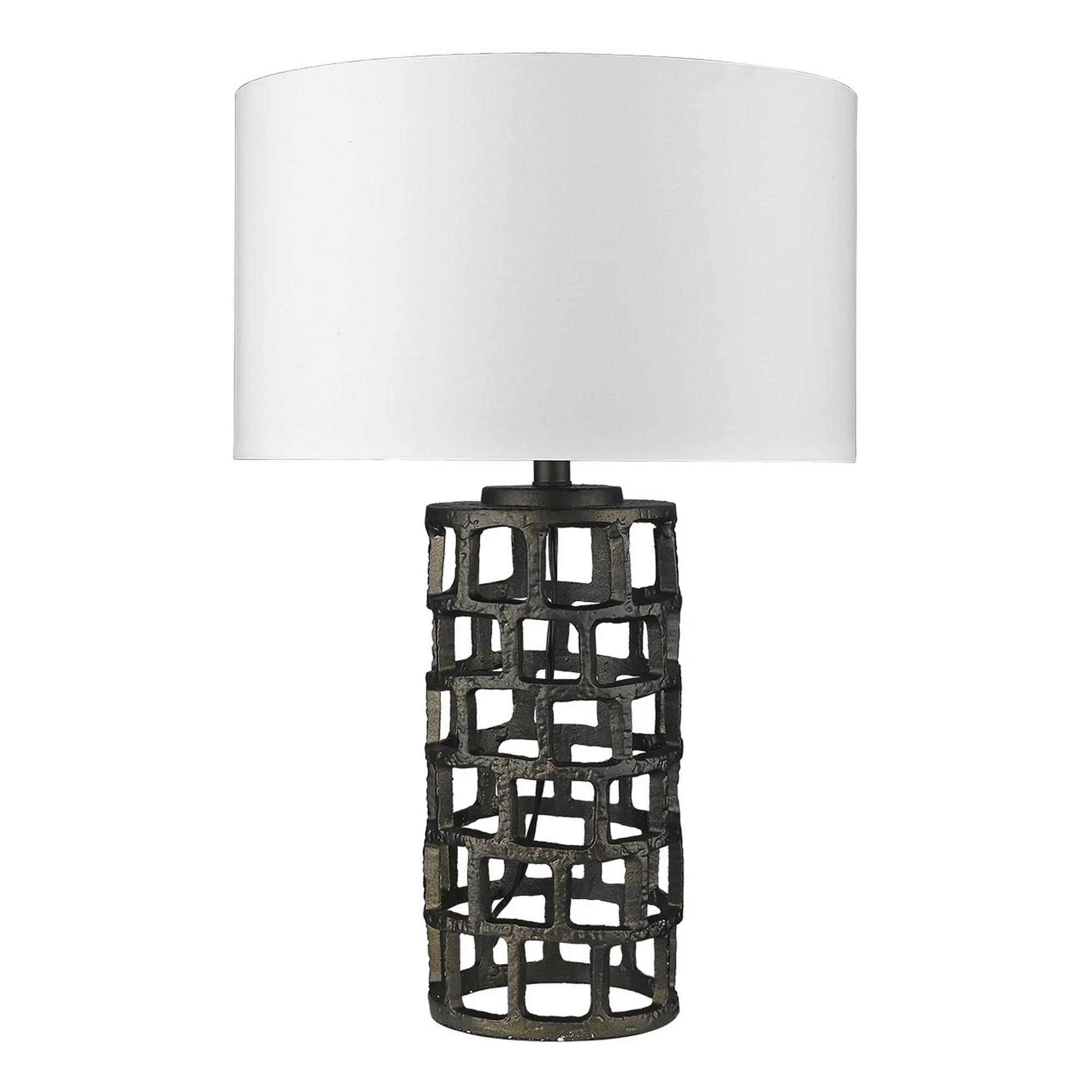 Vallin 1-Light Black Gold Table Lamp By Homeroots