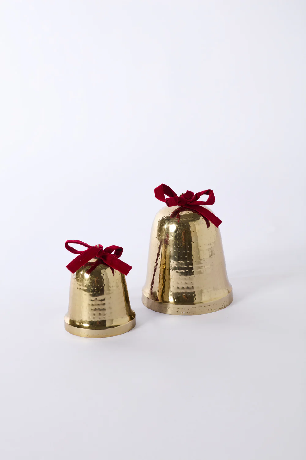 Velvet Bow Trimmed Bell Set of 4 By Accent Decor - Image 3