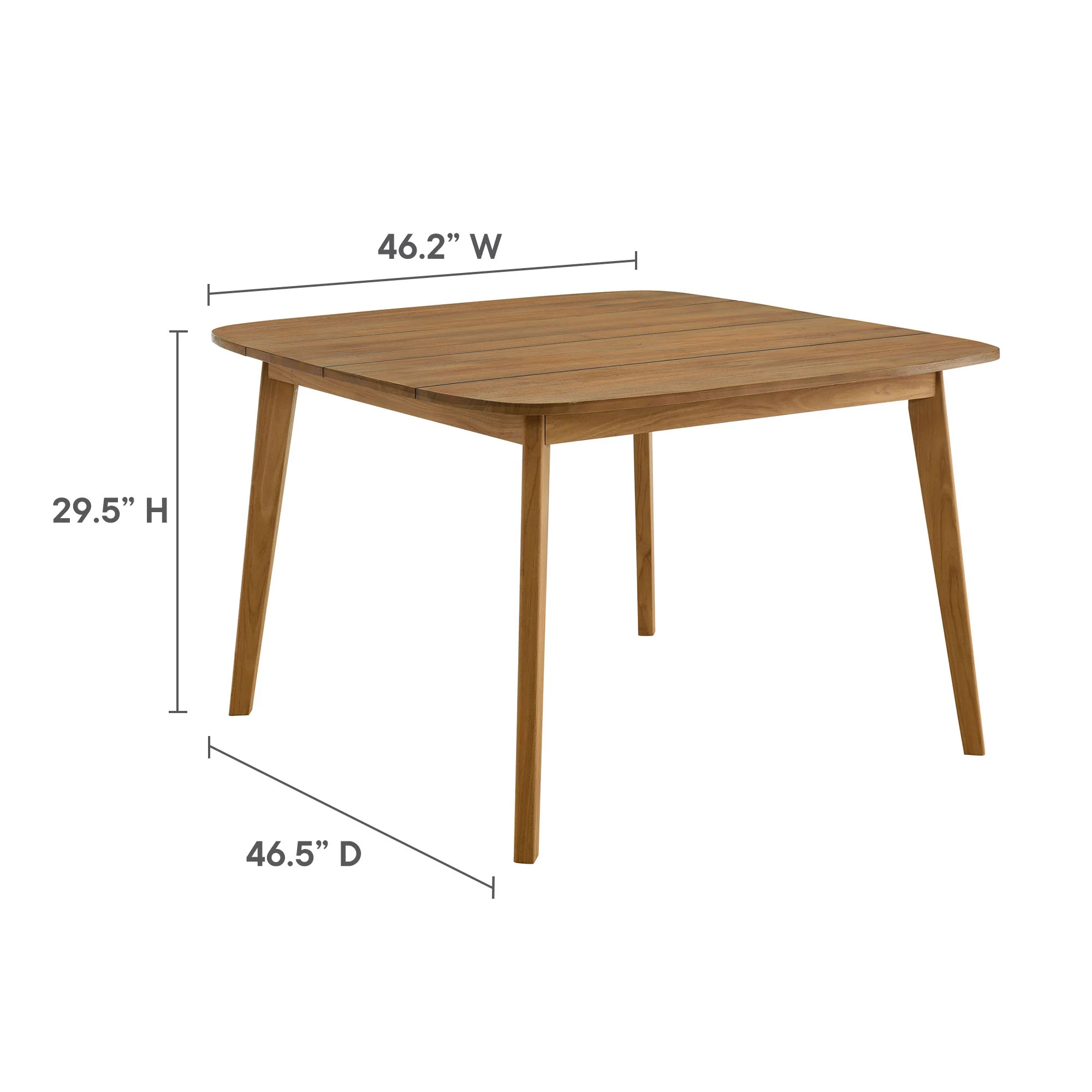 Vienna 5-Piece Outdoor Patio Teak and Rope Dining Set with Armless Chairs by Modway - Image 6