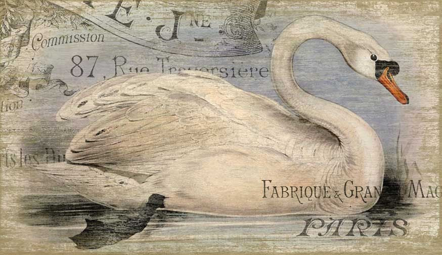 Vintage Look French Swan Wall Art By Homeroots