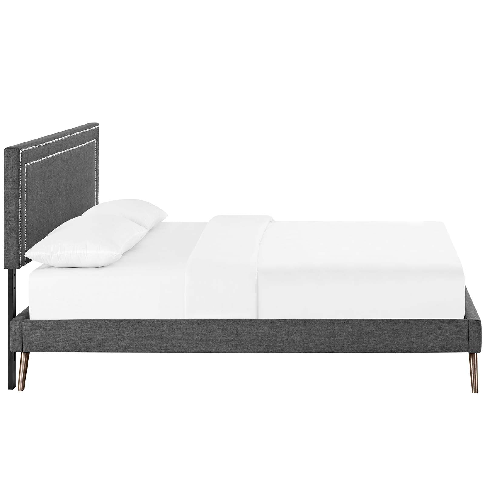 Virginia Queen Fabric Platform Bed with Round Splayed Legs By Modway - MOD-5915 - Image 4