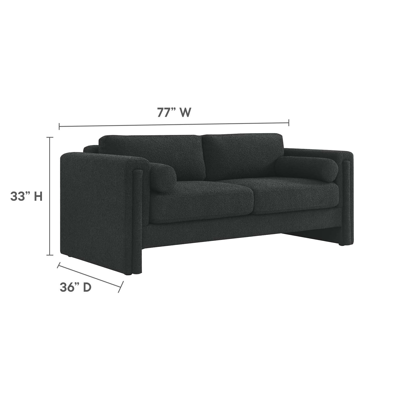 Visible Boucle Fabric Sofa By Modway - EEI-6378 - Image 8