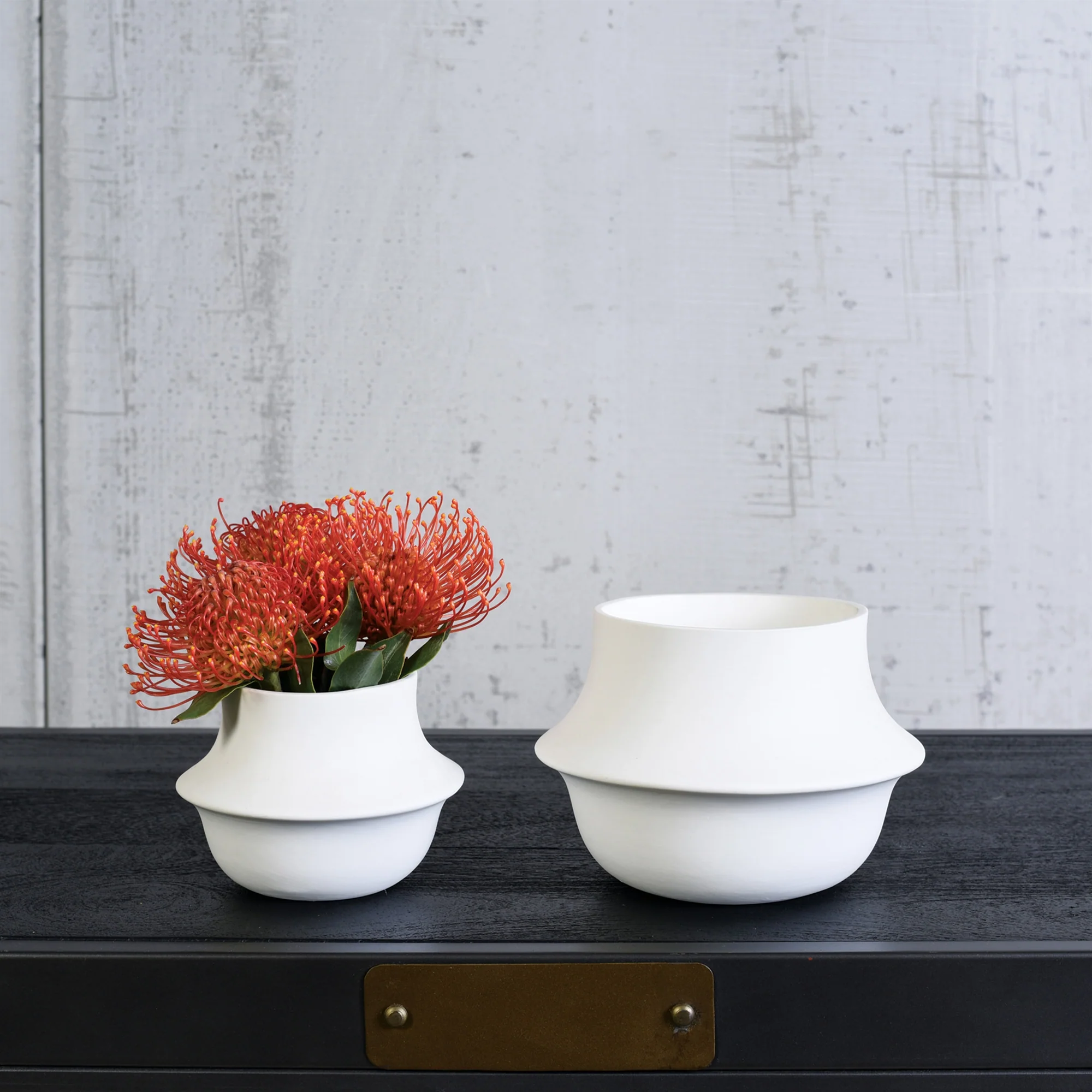 Vita Vase - Large - Matte White Set Of 2 By HomArt
