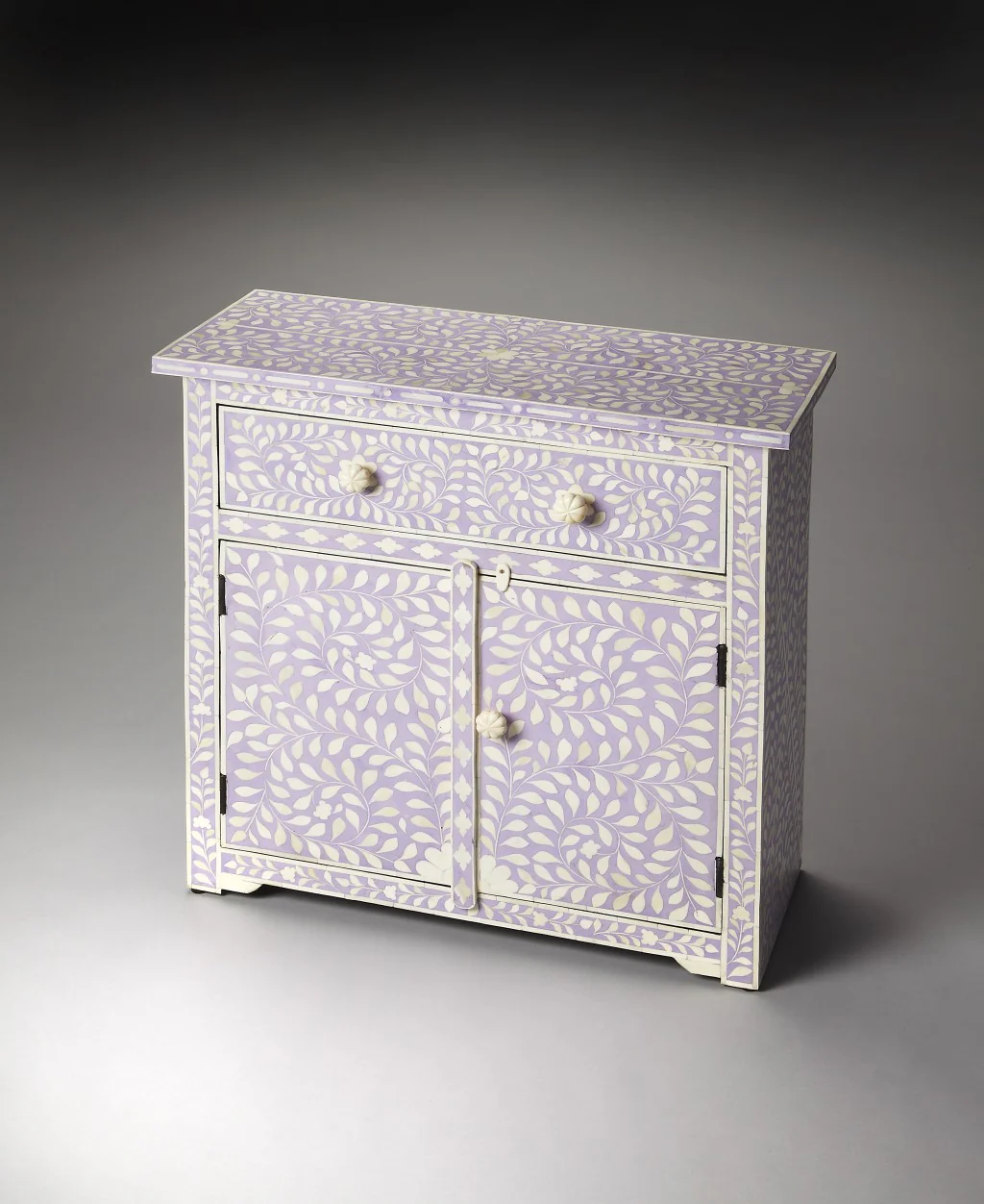 Vivienne Lavender Bone Inlay Console Chest By Homeroots