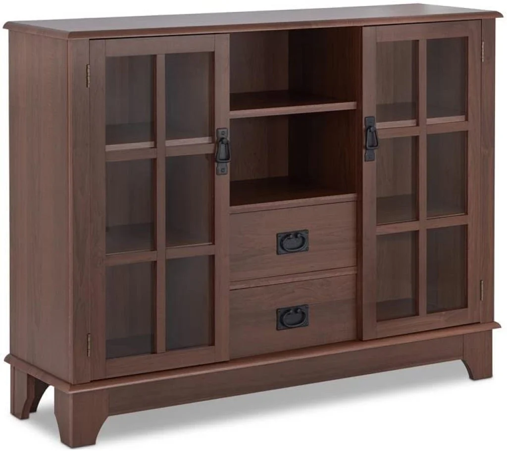 Walnut Mdf Cabinet By Homeroots