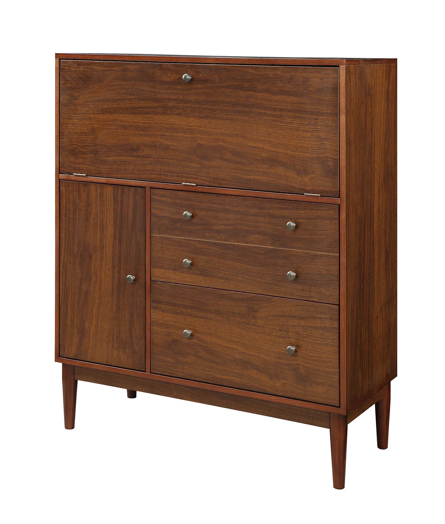 Walnut Solid Wood Desk By Homeroots - 319172