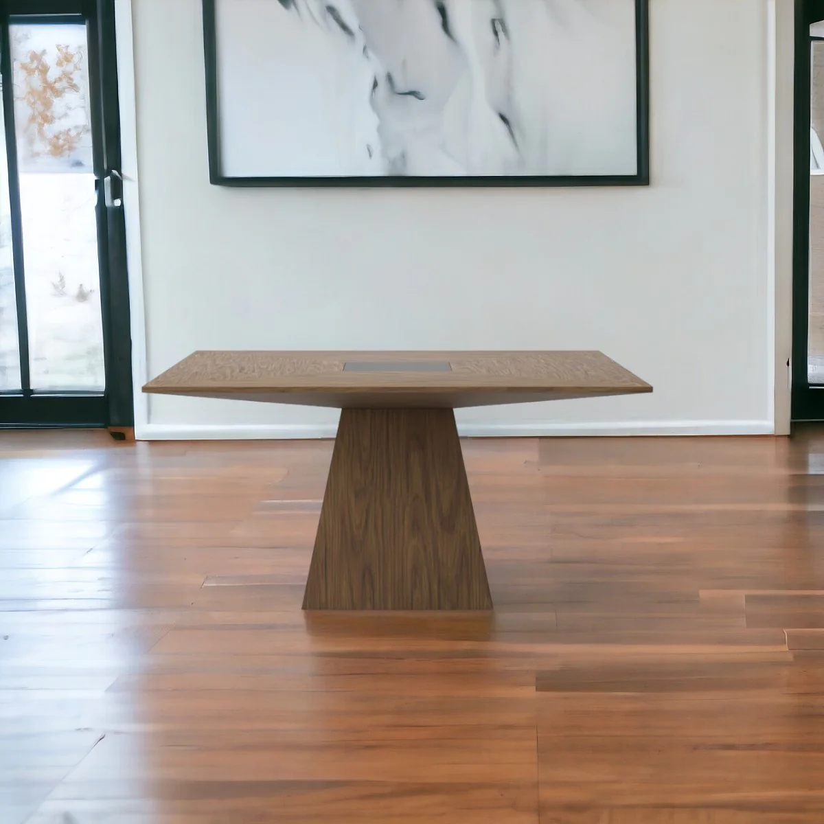 Walnut Square Solid Manufactured Wood Dining Table By Homeroots