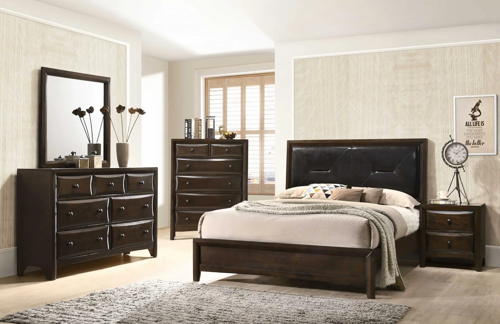 Walnut Wood Chest By Homeroots - 348191