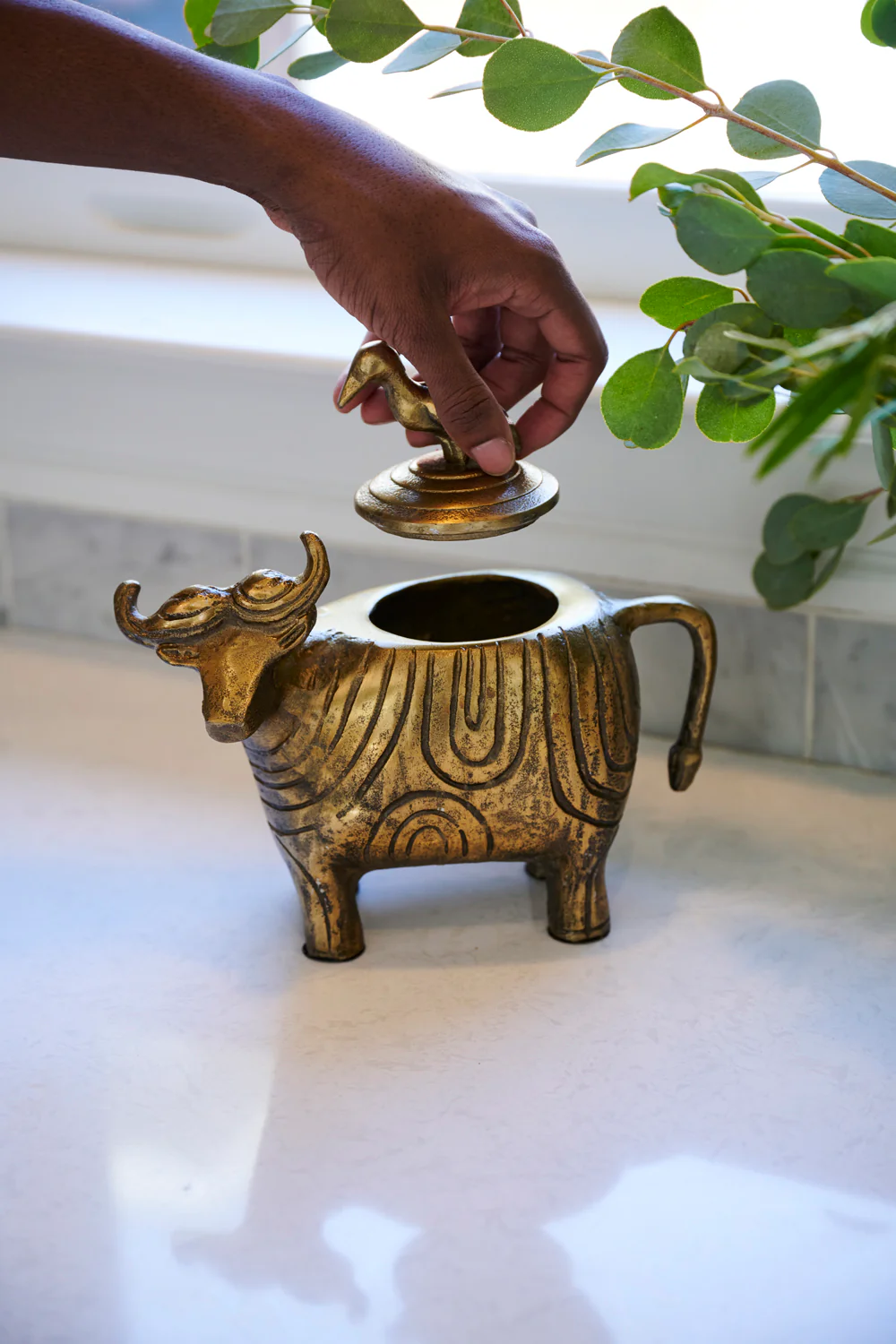 Water Buffalo Sculpture Set of 2 By Accent Decor - Image 3