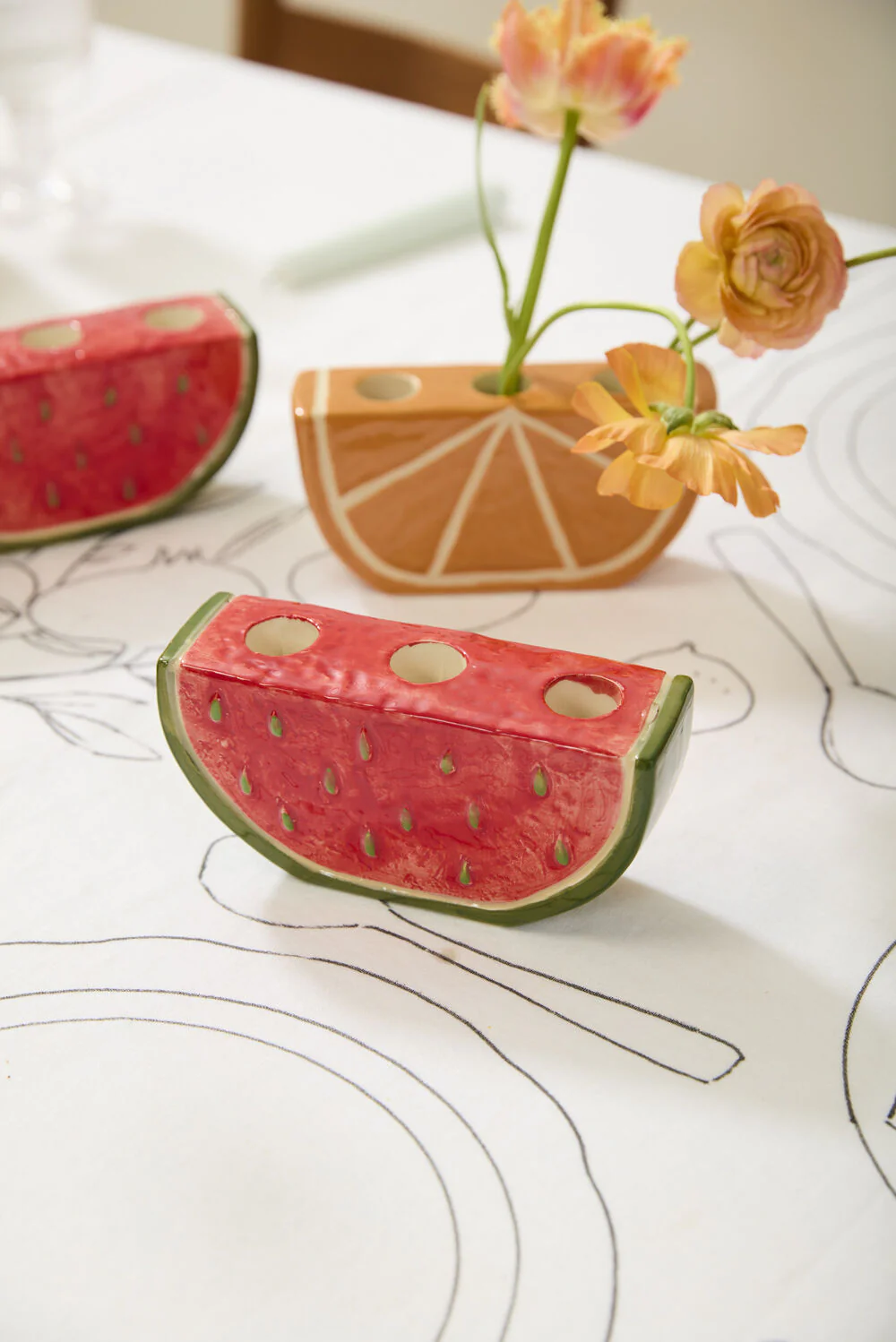 Watermelon Budvase Set of 4 By Accent Decor