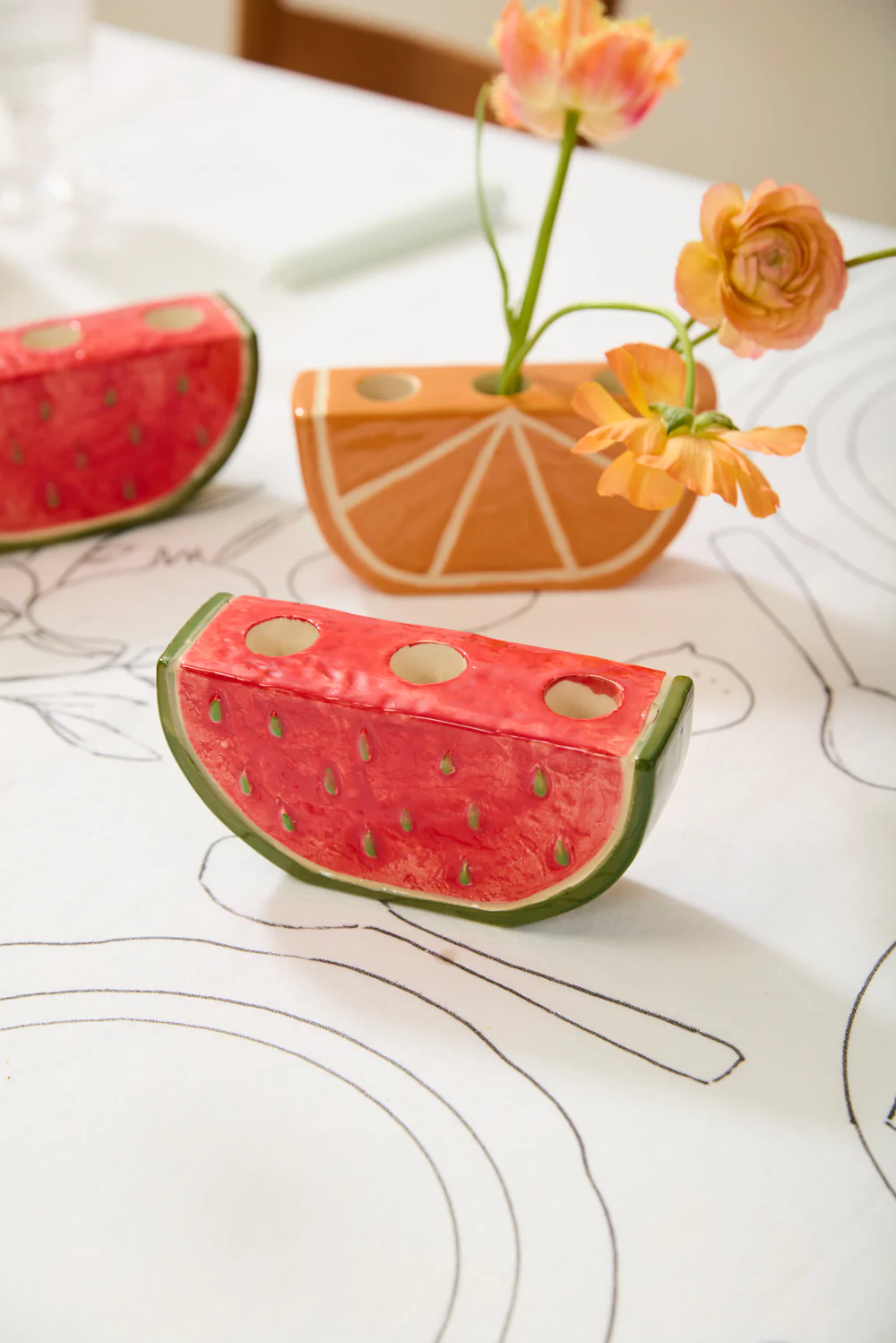 Watermelon Budvase Set of 4 By Accent Decor - Image 4