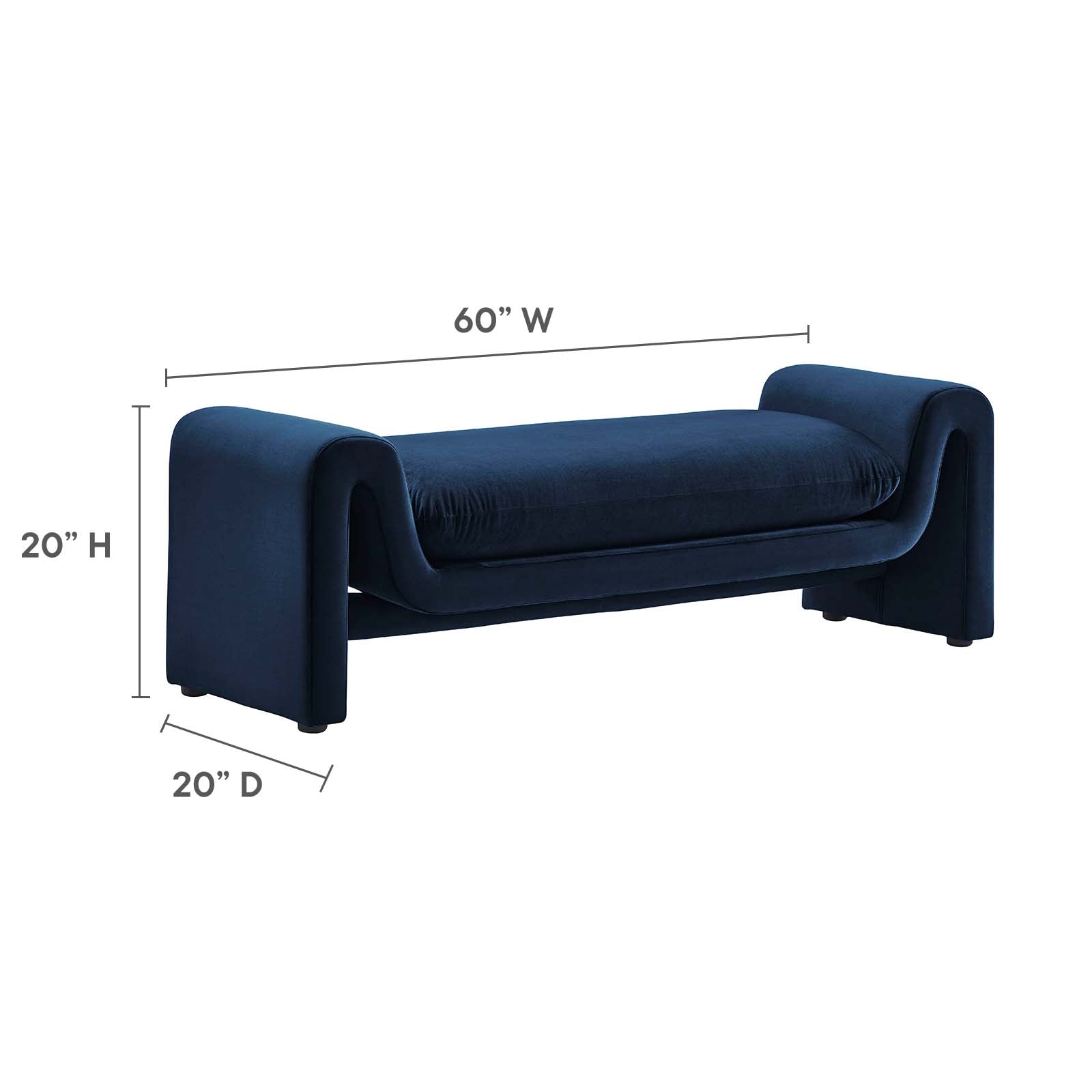 Waverly Performance Velvet Bench By Modway - EEI-6380 - Image 32