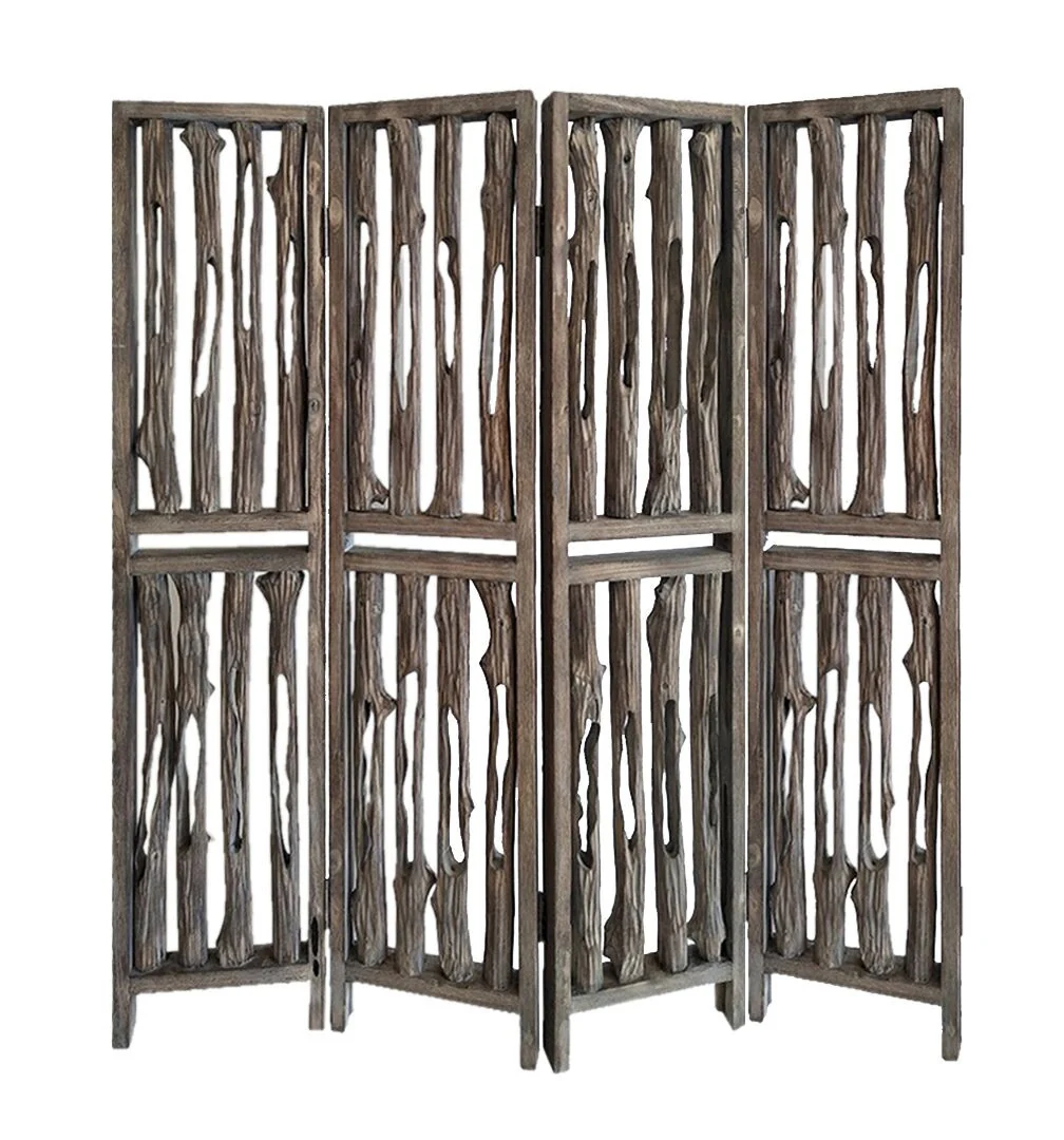 Weathered Brown, Wood, Wrightwood - Screen By Homeroots - 342774