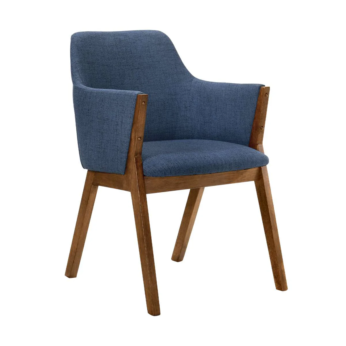 Westmont and Renzo Blue and Walnut 5 Piece Dining Set By Armen Living - Image 3