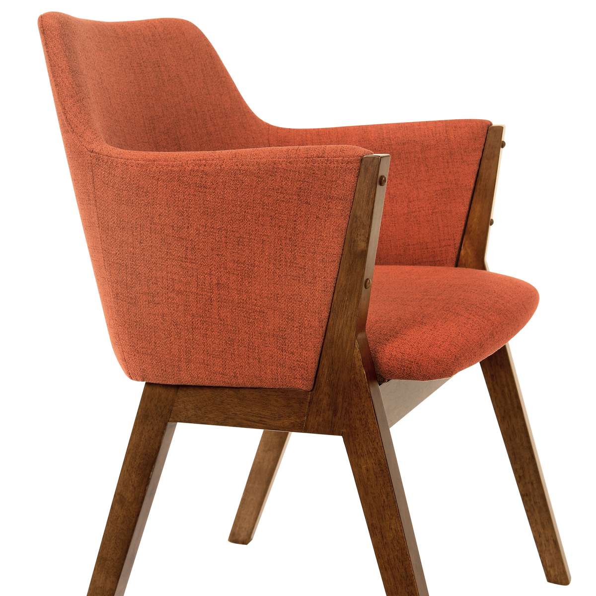 Westmont and Renzo Orange and Walnut 5 Piece Dining Set By Armen Living - Image 6