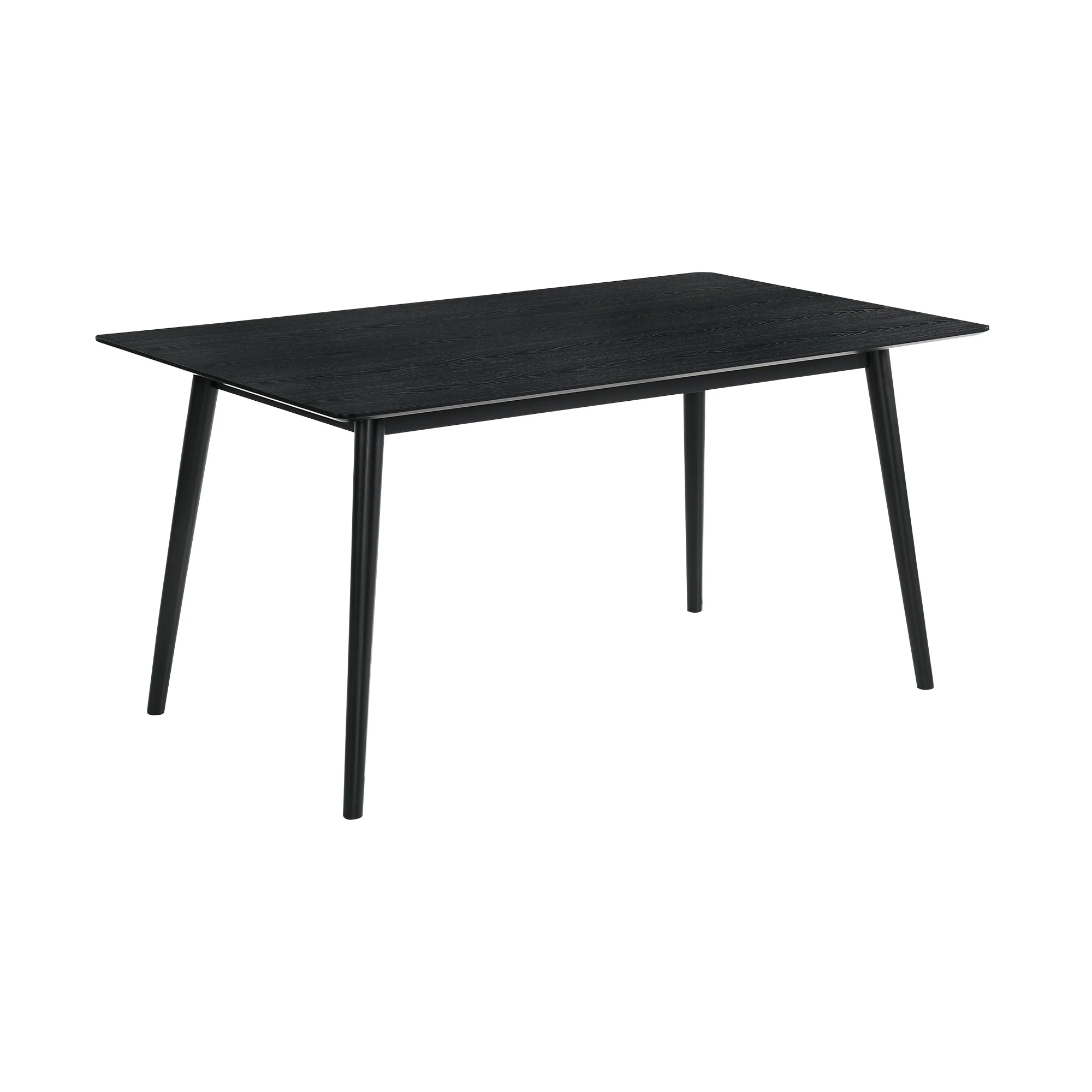 Westmont Santana 5 Piece Black Wood Dining Table Set with Charcoal Fabric By Armen Living - Image 5
